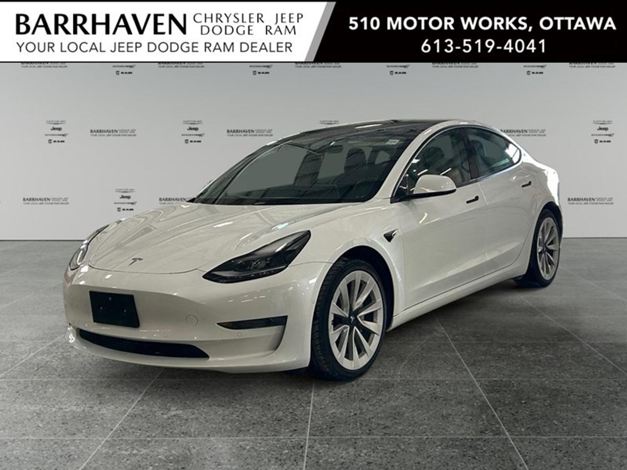 The 2022 Tesla Model 3 RWD | Local Trade is a captivating white sedan with rear-wheel drive that promises an exceptional driving experience. It offers the perfect balance of agility and comfort, making every journey exhilarating. The exterior of this automobile stands out with its striking design, complemented by sleek alloy wheels. Step inside, and youll be welcomed by a thoughtfully designed interior, equipped with modern amenities such as heated seats, a sunroof/moonroof, and power-adjustable seats to ensure your comfort in all seasons. This Model 3 boasts advanced technology features, including a state-of-the-art navigation system and smart device integration to keep you connected on the go. Safety is a priority with features like a backup camera, brake assist, lane assist, and parking sensors to assist you in navigating any challenge with ease. The Bluetooth connection and keyless entry add convenience to your trips. Perfect for technology enthusiasts and those passionate about eco-friendly driving, this Tesla is an ideal choice for anyone seeking a blend of innovation and style. Dont miss the opportunity to experience it yourselfcontact our dealership today for further details and to arrange a test drive.