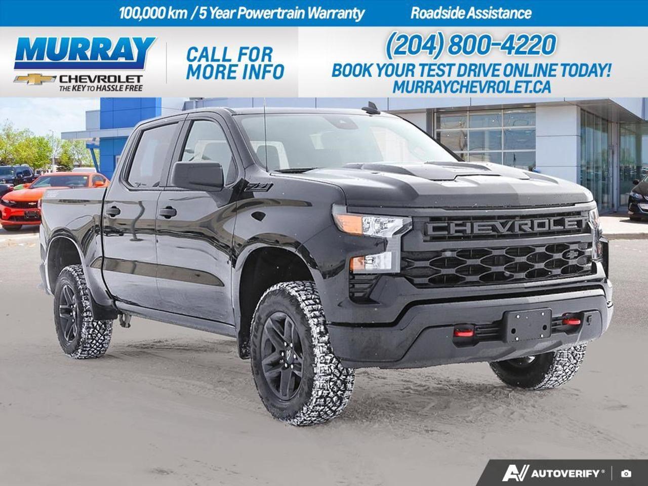 *ENGINE 5.3L ECOTEC3 V8* *TRANSMISSION 8-SPEED AUTOMATIC* *TRAILER BRAKE CONTROLLER INTEGRATED*  Experience the ultimate power and performance with the 2026 Chevrolet Silverado 1500 Custom Trail Boss, a Crew Cab Pickup designed for both rugged adventures and urban driving in Winnipeg. Under the hood, the robust Gas V8 5.3L/325 engine delivers an impressive 355 horsepower and 518 Nm of torque, perfect for any towing or hauling needs. The 8-speed automatic transmission is electronically controlled, ensuring smooth and efficient gear shifts, while featuring overdrive and tow/haul mode for optimal driving dynamics.  This Silverado comes equipped with an integrated trailer brake controller, enhancing your towing experience with seamless and safe braking performance. The sophisticated Dynamic Fuel Management system optimizes power delivery and efficiency, making it versatile for both city and off-road journeys.  Stylishly finished in Black and featuring a Jet Black cloth seat trim, this pickup offers a contemporary and comfortable cabin. You&rsquo;ll appreciate conveniences such as a Chevytec spray-on bedliner, Bluetooth connectivity, and smart device integration, ensuring you&rsquo;re always connected and ready for the road ahead.  Dealer Permit #1740