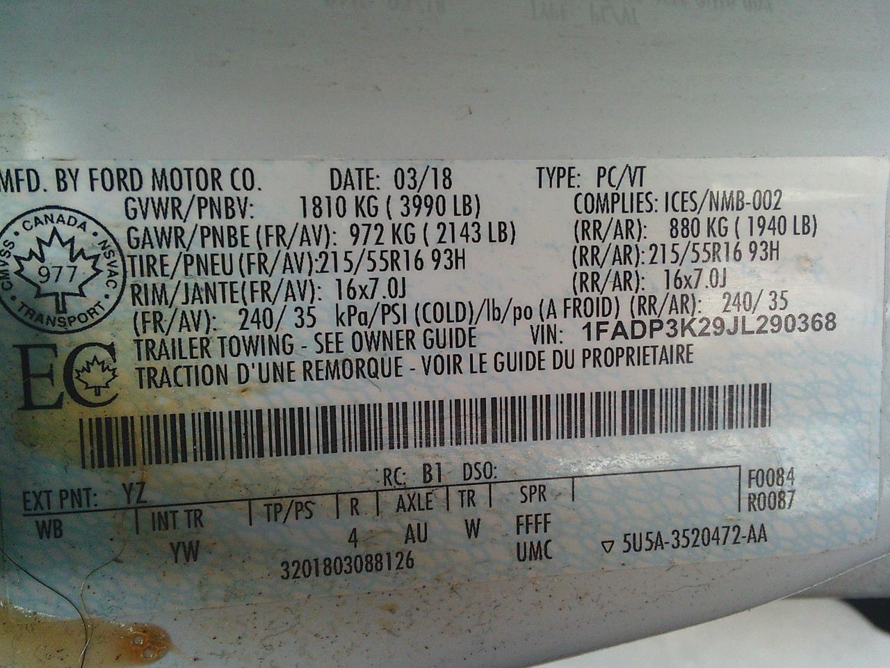 2018 Ford Focus SE Photo