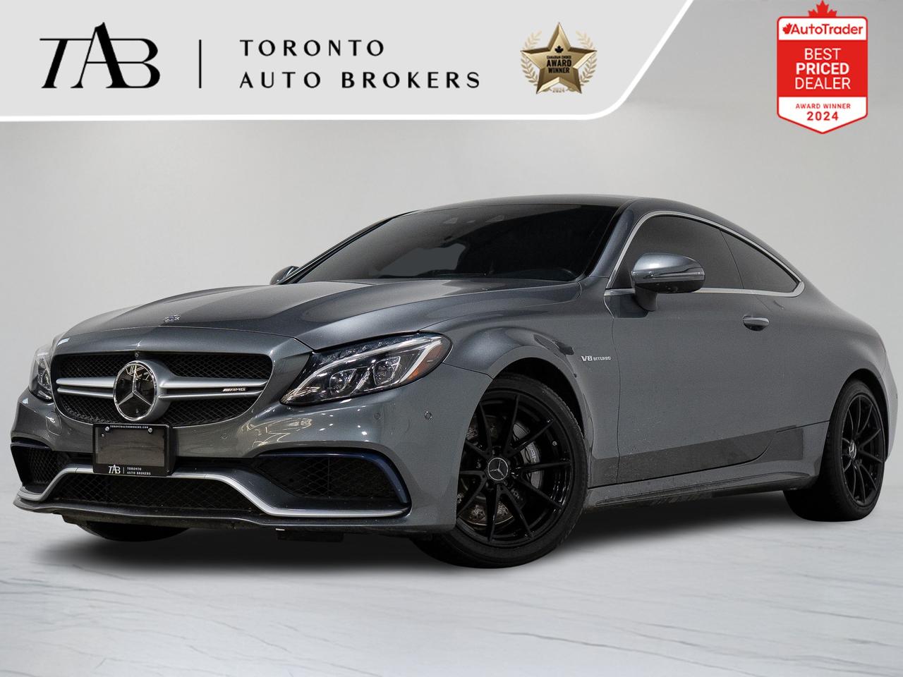 This 2018 Mercedes-Benz C-Class C 63 AMG Coupe is a local Ontario vehicle with a clean Carfax report, combining jaw-dropping performance with unparalleled luxury. Powered by a hand-built AMG 4.0L V8 Biturbo engine, the C 63 AMG delivers thrilling acceleration and a spine-tingling exhaust note, making every drive an event. 

Top Key Features:

1. AMG 4.0L V8 Biturbo Engine 
2. AMG Performance 4MATIC All-Wheel Drive (
3. AMG Performance Exhaust System 
4. AMG Dynamic Select Driving Modes f
5. Premium Package 
6. Intelligent Drive Package 
7. Heated & Ventilated Front Seats 
8. Power Adjustable Front Seats with Memory Settings
9. Dual-Zone Automatic Climate Control
10. 10.25-Inch COMAND Infotainment System with Navigation
11. Apple CarPlay & Android Auto Integration
12. Burmester Surround Sound System 
13. Keyless Entry & Push-Button Start
14. 360-Degree Camera System with Front & Rear Parking Sensors
15. AMG Styling Package 
16. Adaptive LED Headlights 
17. 19-Inch Front & 20-Inch Rear AMG Multi-Spoke Wheels
18. Power Tilt and Telescoping Steering Wheel
19. Blind Spot Monitoring & Lane Keep Assist 
20. Sleek Coupe Styling 

NOW OFFERING 3 MONTH DEFERRED FINANCING PAYMENTS ON APPROVED CREDIT. 

WE OFFER THE BEST FINANCE RATES, AND DONT CHARGE ANY FINANCING FEE 

Looking for a top-rated pre-owned luxury car dealership in the GTA? Look no further than Toronto Auto Brokers (TAB)! Were proud to have won multiple awards, including the 2024 AutoTrader Best Priced Dealer, the 2024 CarGurus Award, the 2025 Top Choice Award, the 2025 Consumer Satisfaction Award, the 2025 Canadian Choice Award, the 2025 Three Best Rated Dealer Award, and many more!

With 30 years of experience serving the Greater Toronto Area, TAB is a respected and trusted name in the pre-owned luxury car industry. Our 30,000 sq.Ft indoor showroom is home to a wide range of luxury vehicles from top brands like BMW, Mercedes-Benz, Audi, Porsche, Land Rover, Jaguar, Aston Martin, Bentley, Maserati, and more. And we dont just serve the GTA, were proud to offer our services to all cities in Canada, including Vancouver, Montreal, Calgary, Edmonton, Winnipeg, Saskatchewan, Halifax, and more.

At TAB, were committed to providing a no-pressure environment and honest work ethics. As a family-owned and operated business, we treat every customer like family and ensure that every interaction is a positive one. Come experience the TAB Lifestyle at its truest form, luxury car buying has never been more enjoyable and exciting!

We offer a variety of services to make your purchase experience as easy and stress-free as possible. From competitive and simple financing and leasing options to extended warranties, aftermarket services, and full history reports on every vehicle, we have everything you need to make an informed decision. We welcome every trade, even if youre just looking to sell your car without buying, and when it comes to financing or leasing, we offer same day approvals, with access to over 50 lenders, including all of the banks in Canada. Feel free to check out your own Equifax credit score without affecting your credit score, simply click on the Equifax tab above and see if you qualify.

So if youre looking for a luxury pre-owned car dealership in Toronto, look no further than TAB! We proudly serve the GTA, including Toronto, Etobicoke, Woodbridge, North York, York Region, Vaughan, Thornhill, Richmond Hill, Mississauga, Scarborough, Markham, Oshawa, Peteborough, Hamilton, Newmarket, Orangeville, Aurora, Brantford, Barrie, Kitchener, Niagara Falls, Oakville, Cambridge, Kitchener, Waterloo, Guelph, London, Windsor, Orillia, Pickering, Ajax, Whitby, Durham, Cobourg, Belleville, Kingston, Ottawa, Montreal, Vancouver, Winnipeg, Calgary, Edmonton, Regina, Halifax, and more.

Call us today or visit our website to learn more about our inventory and services. An