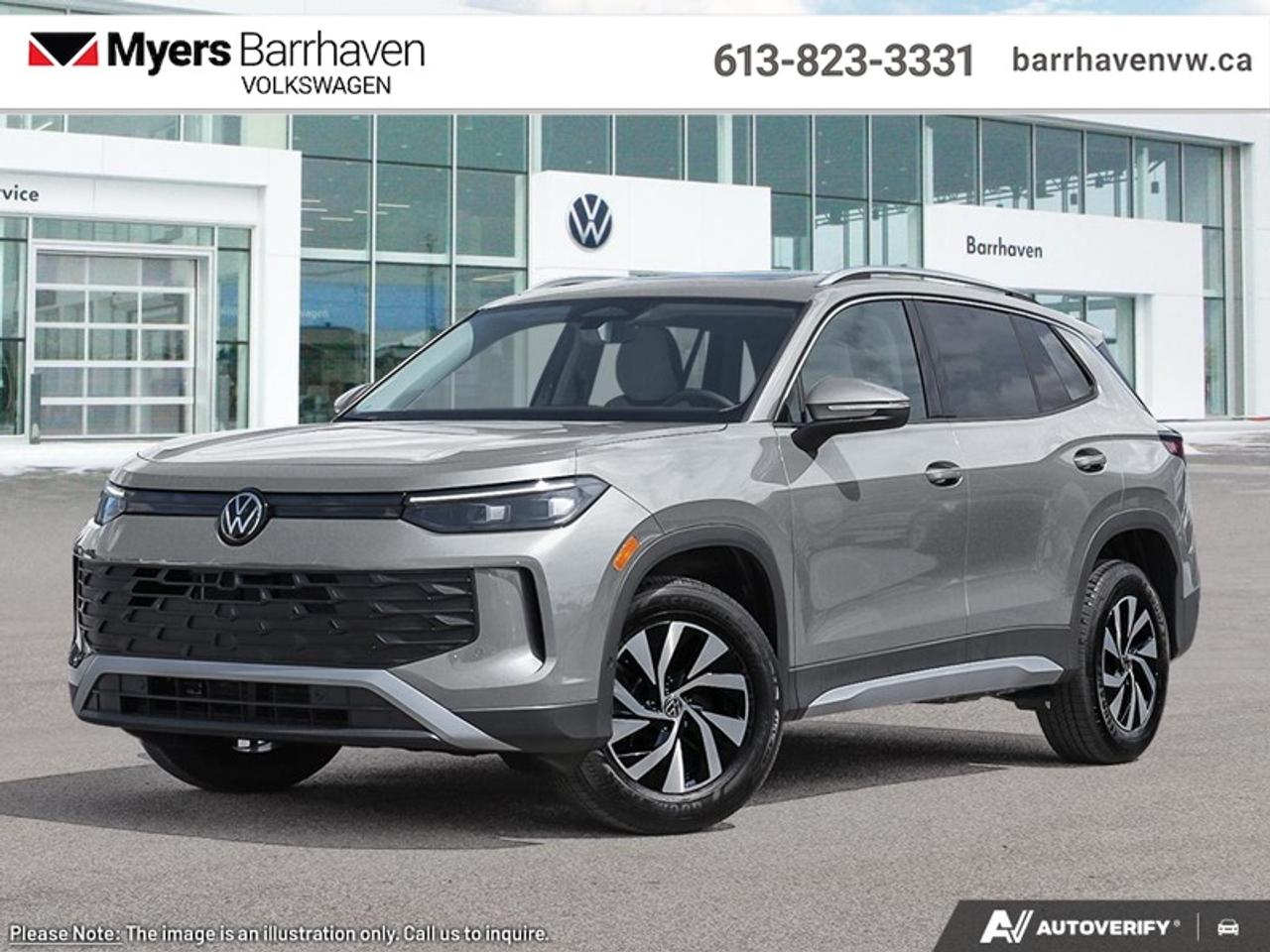 <b>Wireless Charging,  Heated Seats,  Heated Steering Wheel,  Adaptive Cruise Control,  Remote Start!</b><br> <br> The 2026 Volkswagen Tiguan stands out with its confident stance, sculpted exterior and refined character that elevate every drive.<br> <br>From the outside, the 2026 Volkswagen Tiguan makes a bold impression with its upright proportions, sharp body lines and modern lighting elements that reflect Volkswagens evolving design language. Inside, the cabin highlights quality materials, intuitive connectivity and seating designed to comfortably accommodate passengers and gear. With its refined look, intelligent features and Volkswagens reputation for engineering, the Tiguan delivers a well-balanced and engaging compact SUV experience.<br> <br>This Pyrite Silver Metallic SUV has an Automatic transmission and is powered by a 201HP 2.0L 4 Cylinder Engine. <br> <br> Our Tiguans trim level is Trendline. Standard features include heated front seats with a heated steering wheel, adaptive cruise control, remote engine start, wireless device charging, and a 12.9-inch infotainment screen with wireless Apple CarPlay and Android Auto. Safety features also include lane keep assist with lane departure warning, collision mitigation, blind spot alert, and front and rear parking sensors. This vehicle has been upgraded with the following features: Wireless Charging, Heated Seats, Heated Steering Wheel, Adaptive Cruise Control, Remote Start, Lane Keep Assist, Blind Spot Detection.<br><br> <br>To apply right now for financing use this link: <a href=https://www.barrhavenvw.ca/financing-request/ target=_blank>https://www.barrhavenvw.ca/financing-request/</a><br> <br/>0% financing for 24 months. 2.99% financing for 84 months. <br> Buy this vehicle now for the lowest bi-weekly payment of <b>$260.78</b> with $0 down for 84 months @ 2.99% APR O.A.C. ( Plus applicable taxes - $840 Doc fee. Cash purchase selling price includes: Tire Stewardship ($20.00), OMVIC Fee ($12.50). (HST) are extra. (HST), licence, insurance & registration not included. **Rebates may not apply to all purchase types. Conditions varysee dealer for details. ). Incentives expire 2026-08-31. See dealer for details. <br> <br> <br>LEASING:<br><br>Estimated Lease Payment: $197 bi-weekly <br>Payment based on 2.49% lease financing for 48 months with $0 down payment on approved credit. Total obligation $20,527. Mileage allowance of 16,000 KM/year. Offer expires 2026-08-31.<br><br><br>We are your premier Volkswagen dealership in the region. If youre looking for a new Volkswagen or a car, check out Barrhaven Volkswagens new, pre-owned, and certified pre-owned Volkswagen inventories. We have the complete lineup of new Volkswagen vehicles in stock like the GTI, Golf R, Jetta, Tiguan, Atlas Cross Sport, Volkswagen ID.4 electric vehicle, and Atlas. If you cant find the Volkswagen model youre looking for in the colour that you want, feel free to contact us and well be happy to find it for you. If youre in the market for pre-owned cars, make sure you check out our inventory. If you see a car that you like, contact 844-914-4805 to schedule a test drive.<br> Come by and check out our fleet of 40+ used cars and trucks and 110+ new cars and trucks for sale in Nepean.  o~o