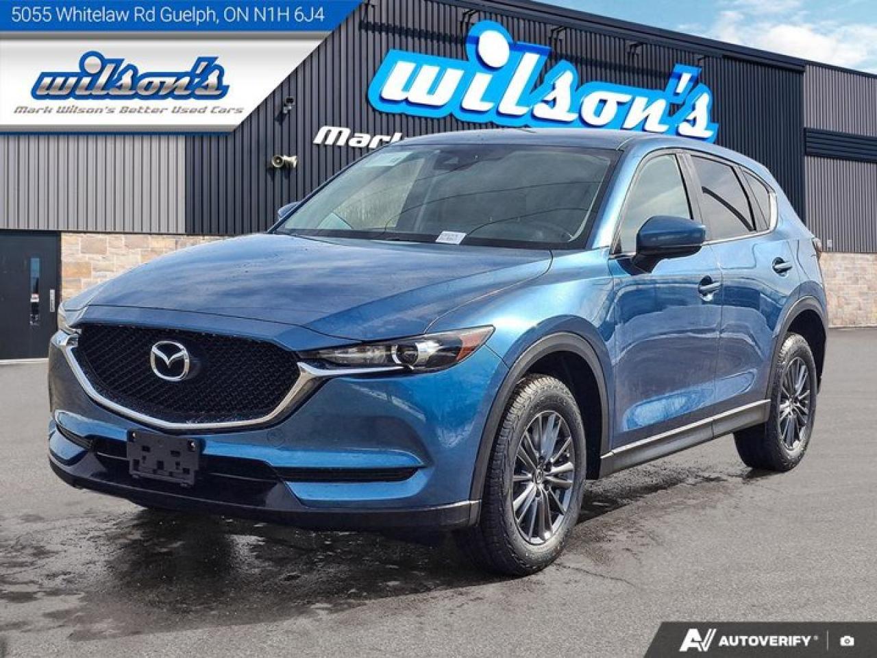 Check out this certified 2019 Mazda CX-5 GX AWD | Heated Seats | CarPlay + Android | Rear Camera | Alloy Wheels and more!. Its Automatic transmission and 2.5 L engine will keep you going. This Mazda CX-5 features the following options: Reverse Camera, Air Conditioning, Bluetooth, Heated Seats, Steering Radio Controls, Power Windows, Power Locks, Cruise Control, Traction Control, and Power Mirrors. Test drive this vehicle at Mark Wilsons Better Used Cars, 5055 Whitelaw Road, Guelph, ON N1H 6J4.MASSIVE SELECTION: 500+ vehicles in ONE LOCATION, all Live Market Priced for the best value!STRAIGHTFORWARD & TRANSPARENT PRICING: Our Advertised Price INCLUDES:Safety Certification! (No separate certification fee upcharge).FREE Carfax History Report!NO upcharge for paying cash!CONFIDENCE & PEACE OF MIND: 30-Day/3,000 km Warranty INCLUDED! Plus a 5-Day Exchange Privilege!*EASY FINANCING: Better-than-bank rates, $0 Down, and 3 Months No Payments available OAC. BAD CREDIT APPROVED HERE!WE BUY CARS: Get Top Dollar for your trade, or sell us your vehicle for CASH even if you dont buy ours!www.shopwilsons.comAn Honest, Transparent Buying Experience. Trusted in business since 1961!(Cash Prices Exclude HST and Licensing Fees only.)