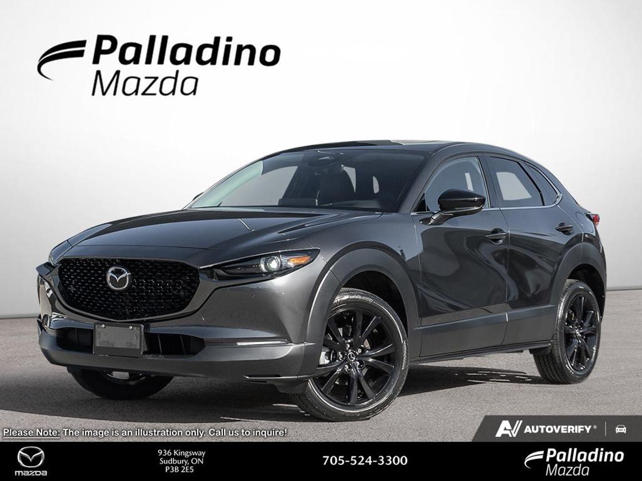 Discover a refined compact SUV built for Northern Ontario roads. This brand new 2026 Mazda CX-30 Gt Turbo at Palladino Mazda in Greater Sudbury pairs confident turbo power with premium Mazda design. Its Grey exterior and White interior create a clean, upscale look, while standard all-wheel drive helps you stay composed in changing weather.

The 2026 Mazda CX-30 Gt Turbo delivers a balanced mix of responsive performance, everyday comfort, and smart practicality. Its 2.5L SKYACTIV-G DOHC 16-valve I4 turbo engine works with a 6-Speed SKYACTIV-Drive automatic transmission for smooth, controlled driving. This is a compact SUV that feels ready for commuting, highway travel, and weekend escapes.

FEATURES OF THE CX-30 Gt Turbo
»» 2.5L turbo engine with strong response
»» Standard all-wheel drive for confidence
»» 6-Speed automatic for smooth shifting
»» Grey exterior with White interior

ADVANCED SAFETY FEATURES
»» All-wheel drive adds year-round confidence
»» Strong body structure supports occupant protection
»» Advanced braking control aids stability
»» Clear outward visibility helps daily driving

PERFORMANCE AND EFFICIENCY
»» Turbocharged 2.5L engine delivers brisk power
»» SKYACTIV-Drive automatic shifts smoothly and quickly
»» All-wheel drive improves traction on roads
»» Balanced tuning supports daily efficiency

COMFORT AND CONVENIENCE
»» Spacious cabin suits daily family use
»» Elevated ride height aids visibility
»» Automatic transmission reduces driving effort
»» Four-door access makes entry easy

TECHNOLOGY AND CONNECTIVITY
»» Driver-focused controls support easier operation
»» Clear instrumentation keeps information visible
»» Modern Mazda engineering enhances usability
»» Smart cabin layout feels intuitive

CARGO SPACE
»» Rear cargo area supports daily errands
»» Wide opening helps load bulky items
»» Split-folding versatility expands carrying flexibility
»» Compact size eases urban parking

AWARDS & RECOGNITIONS
»» Top Safety Pick, Insurance Institute for Highway Safety, 2024

WHAT OTHER OWNERS LIKE
»» Strong turbo acceleration feels confident
»» All-wheel drive inspires winter assurance
»» Upscale cabin design feels refined
»» Comfortable ride suits daily commuting

This brand new 2026 Mazda CX-30 Gt Turbo is a smart choice for drivers who want more than basic transportation. It offers the elevated seating position and cargo flexibility of an SUV, along with the responsive road manners Mazda drivers appreciate. The turbocharged engine adds welcome passing power, and the standard all-wheel drive setup is well suited to Greater Sudbury conditions.

Finished in Grey with a White interior, this 2026 Mazda CX-30 Gt Turbo brings a fresh and premium presence to every drive. If you want a new SUV with confident traction, refined design, and lively performance, this model deserves a close look at Palladino Mazda.

This 2026 Mazda CX-30 Gt Turbos VIN is: 3MVDMBAY8TM128895.

The advertised price is for financing only and applies exclusively to vehicles eligible for financing. Vehicles sold as-is are not eligible for financing and require full payment at purchase. All cash purchases of finance-eligible vehicles will be subject to an additional $2,501.00. This advertised price also does not include taxes and licensing fees. For as-is vehicles: the motor vehicle sold under this contract is being sold as-is and is not represented as being in road worthy condition, mechanically sound or maintained at any guaranteed level of quality.<p>Discover a refined compact SUV built for Northern Ontario roads. This brand new 2026 Mazda CX-30 Gt Turbo at Palladino Mazda in Greater Sudbury pairs confident turbo power with premium Mazda design. Its Grey exterior and White interior create a clean</p>
<p> while standard all-wheel drive helps you stay composed in changing weather.

The 2026 Mazda CX-30 Gt Turbo delivers a balanced mix of responsive performance</p>
<p> and smart practicality. Its 2.5L SKYACTIV-G DOHC 16-valve I4 turbo engine works with a 6-Speed SKYACTIV-Drive automatic transmission for smooth</p>
<p> and weekend escapes.

FEATURES OF THE CX-30 Gt Turbo
»» 2.5L turbo engine with strong response
»» Standard all-wheel drive for confidence
»» 6-Speed automatic for smooth shifting
»» Grey exterior with White interior

ADVANCED SAFETY FEATURES
»» All-wheel drive adds year-round confidence
»» Strong body structure supports occupant protection
»» Advanced braking control aids stability
»» Clear outward visibility helps daily driving

PERFORMANCE AND EFFICIENCY
»» Turbocharged 2.5L engine delivers brisk power
»» SKYACTIV-Drive automatic shifts smoothly and quickly
»» All-wheel drive improves traction on roads
»» Balanced tuning supports daily efficiency

COMFORT AND CONVENIENCE
»» Spacious cabin suits daily family use
»» Elevated ride height aids visibility
»» Automatic transmission reduces driving effort
»» Four-door access makes entry easy

TECHNOLOGY AND CONNECTIVITY
»» Driver-focused controls support easier operation
»» Clear instrumentation keeps information visible
»» Modern Mazda engineering enhances usability
»» Smart cabin layout feels intuitive

CARGO SPACE
»» Rear cargo area supports daily errands
»» Wide opening helps load bulky items
»» Split-folding versatility expands carrying flexibility
»» Compact size eases urban parking

AWARDS & RECOGNITIONS
»» Top Safety Pick</p>
<p> 2024

WHAT OTHER OWNERS LIKE
»» Strong turbo acceleration feels confident
»» All-wheel drive inspires winter assurance
»» Upscale cabin design feels refined
»» Comfortable ride suits daily commuting

This brand new 2026 Mazda CX-30 Gt Turbo is a smart choice for drivers who want more than basic transportation. It offers the elevated seating position and cargo flexibility of an SUV</p>
<p> along with the responsive road manners Mazda drivers appreciate. The turbocharged engine adds welcome passing power</p>
<p> and the standard all-wheel drive setup is well suited to Greater Sudbury conditions.

Finished in Grey with a White interior</p>
<p> this 2026 Mazda CX-30 Gt Turbo brings a fresh and premium presence to every drive. If you want a new SUV with confident traction</p>
<p> this model deserves a close look at Palladino Mazda.

This 2026 Mazda CX-30 Gt Turbos VIN is: 3MVDMBAY8TM128895.

The advertised price is for financing only and applies exclusively to vehicles eligible for financing. Vehicles sold as-is are not eligible for financing and require full payment at purchase. All cash purchases of finance-eligible vehicles will be subject to an additional $2</p>
<p>501.00. This advertised price also does not include taxes and licensing fees. For as-is vehicles: the motor vehicle sold under this contract is being sold as-is and is not represented as being in road worthy condition</p>