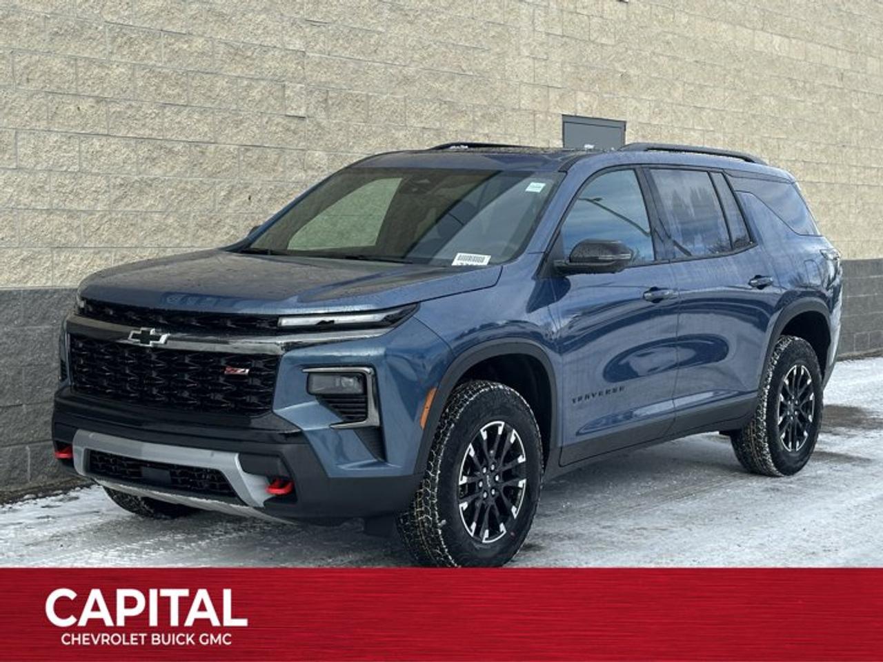 This Chevrolet Traverse delivers a Gas I4 2.5L/ engine powering this Automatic transmission. Z71 PREFERRED EQUIPMENT GROUP Includes standard equipment, TRANSMISSION, 8-SPEED AUTOMATIC (STD), SUNROOF, POWER, DUAL GLASS, PANORAMIC, SLIDING, WITH POWER SUNSHADE.* This Chevrolet Traverse Features the Following Options *LPO, FLOOR LINER PACKAGE includes (CAV) Integrated cargo liner, LPO, (RIA) first and second row All-weather floor liners, LPO and (RIB) third row All-weather floor liner, LPO , LPO, INTEGRATED CARGO LINER, LPO, ALL-WEATHER FLOOR LINERS, FIRST AND SECOND ROW, LPO, ALL-WEATHER FLOOR LINER, THIRD ROW, LAKESHORE BLUE METALLIC, ENGINE, 2.5L TURBO DOHC SIDI WITH VARIABLE VALVE TIMING (VVT) (328 hp [244 kW] @ 5500 rpm, 326 lb-ft of torque [442 N-m] @ 3500 rpm) (STD), ENGINE BLOCK HEATER, 3 YEARS SIRIUSXM, Wireless Phone Charging, Windows, remote express-up/-down driver and express-down all passengers.* Visit Us Today *Test drive this must-see, must-drive, must-own beauty today at Capital Chevrolet Buick GMC Inc., 13103 Lake Fraser Drive SE, Calgary, AB T2J 3H5.