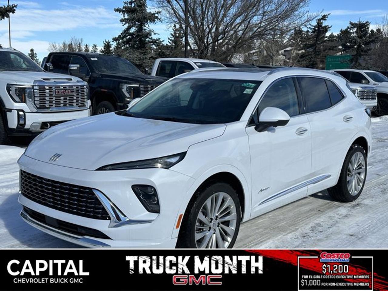 This Buick Envision delivers a Turbocharged Gas I4 2.0L/- TBD  engine powering this Automatic transmission. TRANSMISSION, 9-SPEED AUTOMATIC (STD), LPO, ALL-WEATHER FLOOR LINERS, FIRST AND SECOND ROWS, EBONY, IRIDESCENT WHITE TRICOAT.*This Buick Envision Comes Equipped with These Options *ENGINE, 2.0L TURBO, 4-CYLINDER, SIDI (228 hp [170 kW] @ 5000 rpm, 258 lb-ft of torque [350 N-m] @ 1500-4000 rpm) (STD), AVENIR PREFERRED EQUIPMENT GROUP includes standard equipment, 3 YEARS SIRIUSXM, Wireless Charging, Wireless Apple CarPlay/Wireless Android Auto, Wiper, rear intermittent, Windows, remote Express-Down, all windows, Windows, power, rear with Express-Down, Window, power with front passenger Express-Up and Down, Window, power with driver Express-Up and Down.* Stop By Today *Live a little- stop by Capital Chevrolet Buick GMC Inc. located at 13103 Lake Fraser Drive SE, Calgary, AB T2J 3H5 to make this car yours today!