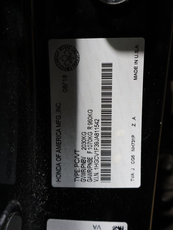 2018 Honda Accord SPORT CERTIFIED *ACCIDENT FREE* CAMERA BLUETOOTH LEATHER HEATED SEATS SUNROOF CRUISE ALLOYS Photo