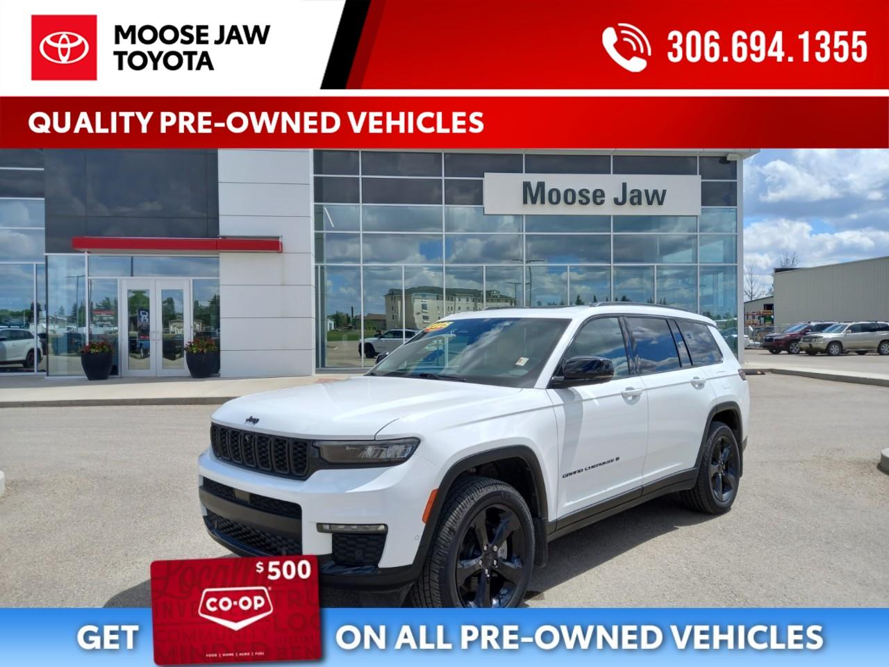 <p><strong>2025 Jeep Grand Cherokee L Limited</strong> Low mileage and family-ready luxury. Optional Equipment Luxury Tech Group II, Black Appearance Pkg, Command View Dual-Pane Panoramic Sunroof plus Trailer Tow Pkg. The Grand Cherokee L Limited offers 3-row comfort, premium features, and confident capability in a refined SUV.</p><p><strong>Grand Cherokee L  Space, style, and strength.</strong></p>
