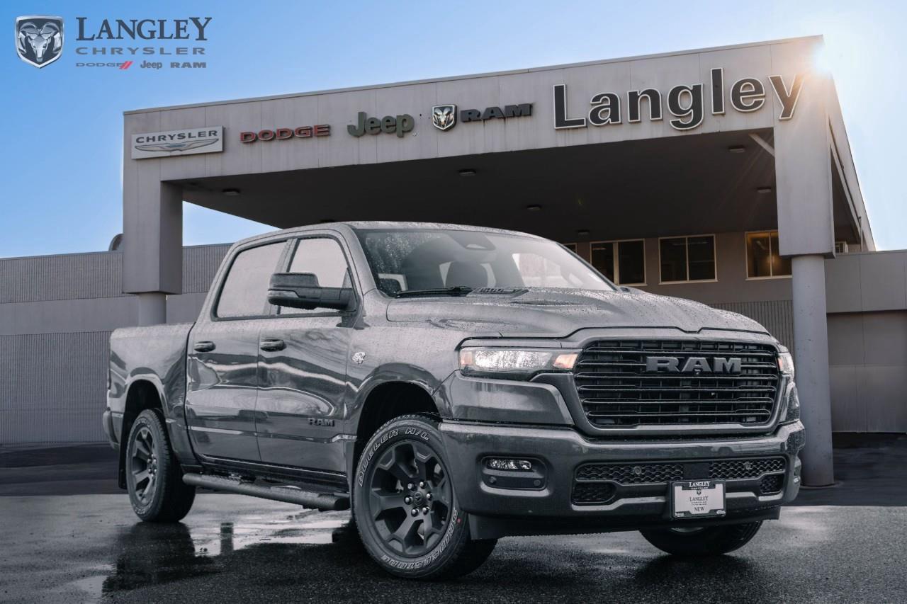 <p><strong>2026 RAM 1500 Sport 4x4 Crew Cab 5'7" Box</strong></p><p>The 2026 RAM 1500 Sport continues its legacy as a Canada-exclusive powerhouse, combining aggressive monochromatic styling with the high-performance capability of the 5.7L HEMI® V8. This model is designed for those who demand a bold, custom look paired with legendary power and a premium, driver-focused interior.</p><ul><li><p><strong>Engine</strong>: 5.7L HEMI® VVT V8 with eTorque (395 hp, 410 lb-ft torque)</p></li><li><p><strong>Drivetrain</strong>: 4x4 with 8-speed automatic transmission</p></li><li><p><strong>Max Towing</strong>: Up to 5,175 kg (11,410 lbs)</p></li><li><p><strong>Technology</strong>: 12-inch Uconnect® 5 NAV touchscreen and 12-inch digital gauge cluster</p></li><li><p><strong>Interior</strong>: Sport-specific black cloth bucket seats with heated front seats and steering wheel</p></li><li><p><strong>Exterior</strong>: Sport performance hood, 20-inch aluminum wheels, and body-colour bumpers</p></li></ul><p>Come book a test drive at Langley Chrysler, conveniently located in Langley, British Columbia.</p>*All new vehicle purchases are plus the PDI accessory installs and any price increases provided by the manufacturer. For trucks the accessories will include wheel locks, spray-in liners, and mud flaps. For all other vehicles, wheel locks are standard, other equipment may apply. Confirm with the dealer.

<p>*All prices are net of all manufacturer incentives and/or rebates and are subject to change by the manufacturer without notice. All prices plus applicable taxes, applicable environmental recovery charges, documentation of $599 and full tank of fuel surcharge of $76 if a full tank is chosen.<br />Other items available that are not included in the above price:<br />Tire & Rim Protection and Key fob insurance starting from $599<br />Service contracts (extended warranties) for up to 7 years and 200,000 kms starting from $599<br />Custom vehicle accessory packages, mudflaps and deflectors, tire and rim packages, lift kits, exhaust kits and tonneau covers, canopies and much more that can be added to your payment at time of purchase<br />Undercoating, rust modules, and full protection packages starting from $199<br />Flexible life, disability and critical illness insurances to protect portions of or the entire length of vehicle loan?im?im<br />Financing Fee of $500 when applicable<br />Prices shown are determined using the largest available rebates and incentives and may not qualify for special APR finance offers. See dealer for details. This is a limited time offer.</p>