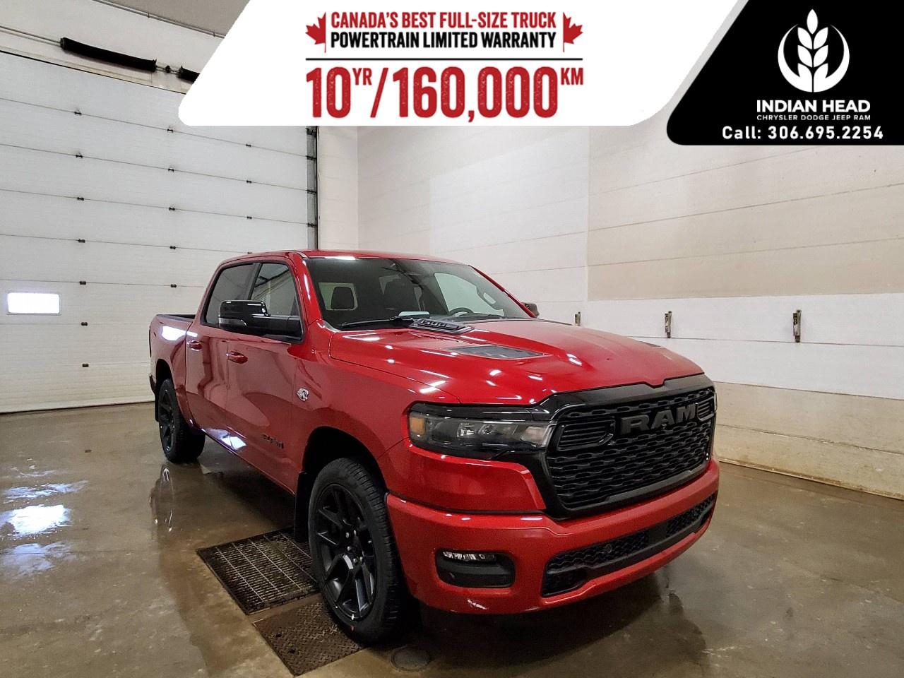 <p>The striking 2026 Ram 1500 Sport, finished in a bold red and equipped with a 4x4 drivetrain, offers remarkable handling on any terrain. This truck blends rugged capability with sporty aesthetics, ensuring it stands out on and off the road.</p> <p>The exterior is not just visually arresting but functional too, featuring a crew cab and a 5'7" box that offer both spaciousness and versatility. Inside, the red-themed interior exudes a modern yet sporty vibe, with a leather-wrapped steering wheel that adds a touch of luxury and heated front seats that ensure comfort in any weather.</p> <p>Technology is at your fingertips with advanced features such as adaptive cruise control for safer, more relaxed driving. Heated mirrors and a heated steering wheel enhance your comfort and convenience, making every journey an enjoyable experience.</p> <p>The 2026 Ram 1500 Sport is perfect for those who value power, style, and cutting-edge features. Contact our dealership today to make this powerful truck yours and experience all the benefits it offers firsthand.</p>