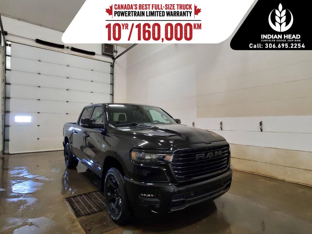 <p>Introducing the 2026 Ram 1500 Sport, a striking new truck in elegant black with a robust 4x4 drivetrain. Embodying exceptional handling and superb performance thanks to its 5.7L HEMI VVT V8 engine with MDS & eTorque, paired with an efficient 8-speed automatic transmission, this vehicle is ready to conquer both urban roads and off-road adventures.</p><p>The exterior of the Ram 1500 Sport radiates confidence and power. Its bold contours and commanding stance are complemented by heated mirrors, ensuring a clear view in all weather conditions. Inside, youll find a stylish black interior where sophistication meets utility. The leather steering wheel and heated steering wheel add a touch of luxury, while the spacious crew cab is designed for comfort and versatility.</p><p>Technology is at the heart of the Ram 1500 Sport with features like adaptive cruise control, ensuring a safe and relaxed drive. Enjoy the convenience of heated front seats, ideal for those colder days, allowing for a tailored driving experience. This is a truck designed with the modern driver in mind, offering advanced safety features and driver assistance to enhance every journey.</p><p>This truck is perfect for those who demand reliability and style in their automotive choices. Whether youre towing, commuting, or exploring the great outdoors, the 2026 Ram 1500 Sport is your ideal companion. Contact us today for more information or to schedule a test drive and experience the exceptional quality and performance yourself.</p>