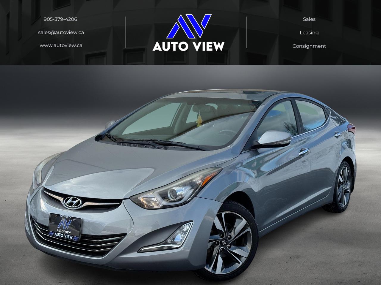 <p dir=ltr>JUST LANDED!!</p><p dir=ltr>2014 Hyundai Elantra Limited!!</p><p dir=ltr>**FULLY LOADED**&nbsp;</p><p dir=ltr>**LOW KMS**&nbsp;</p><p dir=ltr>The 2014 Hyundai Elantra Limited is a top-trim compact sedan featuring a 1.8L 4-cylinder engine (145 hp) or an available 2.0L engine (173 hp). It is known for its luxurious, well-equipped interior, including heated leather seats, a 7-inch touchscreen, and a backup camera.</p><p dir=ltr><strong>Key Features & Specifications</strong></p><p dir=ltr><strong>Engine & Performance</strong>: Primarily equipped with a 1.8-liter 4-cylinder engine, producing 145 horsepower and 130 lb-ft of torque, paired with a 6-speed automatic transmission.</p><p dir=ltr><strong>Fuel Economy</strong>: EPA-estimated at 27 MPG city / 37 MPG highway.</p><p dir=ltr><strong>Key Limited Features</strong>: Standard leather upholstery, heated front and rear seats, 17-inch alloy wheels, power drivers seat, proximity key with push-button start, and a rearview camera.</p><p dir=ltr><strong>Technology & Options</strong>: Available with a 7-inch touchscreen navigation system, dual-zone automatic climate control, and a power sunroof.</p><p dir=ltr><strong>Safety</strong>: Features standard 4-wheel disc brakes with ABS, stability control, and multiple airbags.&nbsp;</p><p dir=ltr style=line-height: 1.2; margin-top: 12pt; margin-bottom: 12pt;>&nbsp;</p><p dir=ltr style=line-height: 1.2; margin-top: 12pt; margin-bottom: 12pt;><span style=font-size: 11pt; font-family: Roboto,sans-serif; color: #000000; background-color: transparent; font-weight: 400; font-style: italic; font-variant: normal; text-decoration: none; vertical-align: baseline; white-space: pre-wrap;>FINANCING AND LEASING AVAILABLE ON ALL CERTIFIED VEHICLES.</span></p><p dir=ltr style=line-height: 1.2; margin-top: 12pt; margin-bottom: 12pt;><span style=font-size: 11pt; font-family: Roboto,sans-serif; color: #000000; background-color: transparent; font-weight: 400; font-style: italic; font-variant: normal; text-decoration: none; vertical-align: baseline; white-space: pre-wrap;>HST and Licensing Fees are to be charged on all vehicles.&nbsp;</span></p><p dir=ltr style=line-height: 1.2; margin-top: 12pt; margin-bottom: 12pt;><span style=font-size: 11pt; font-family: Roboto,sans-serif; color: #000000; background-color: transparent; font-weight: 400; font-style: italic; font-variant: normal; text-decoration: none; vertical-align: baseline; white-space: pre-wrap;>All CERTIFIED vehicles come with a 36-day Safety Guarantee.</span></p><p dir=ltr style=line-height: 1.2; margin-top: 12pt; margin-bottom: 12pt;><span style=font-size: 11pt; font-family: Roboto,sans-serif; color: #000000; background-color: transparent; font-weight: 400; font-style: italic; font-variant: normal; text-decoration: none; vertical-align: baseline; white-space: pre-wrap;>ALL CERTIFIED VEHICLES COME WITH A BRONZE GLOBAL WARRANTY (3 MONTH / 3,000 KM / $1,000 PER CLAIM)</span></p><p dir=ltr style=line-height: 1.2; margin-top: 12pt; margin-bottom: 12pt;><span style=font-size: 11pt; font-family: Roboto,sans-serif; color: #000000; background-color: transparent; font-weight: 400; font-style: italic; font-variant: normal; text-decoration: none; vertical-align: baseline; white-space: pre-wrap;>EXTENDED GLOBAL WARRANTY OPTIONS AVAILABLE ON ALL CERTIFIED VEHICLES.</span></p><p dir=ltr style=line-height: 1.2; margin-top: 12pt; margin-bottom: 12pt;><span style=font-size: 11pt; font-family: Roboto,sans-serif; color: #000000; background-color: transparent; font-weight: 400; font-style: italic; font-variant: normal; text-decoration: none; vertical-align: baseline; white-space: pre-wrap;>Auto View is located at 590 South Service Road Stoney Creek, only minutes off the QEW Exit 83 Fruitland Road!</span></p><p dir=ltr style=line-height: 1.2; margin-top: 12pt; margin-bottom: 12pt;><span style=font-size: 11pt; font-family: Roboto,sans-serif; color: #000000; background-color: transparent; font-weight: 400; font-style: italic; font-variant: normal; text-decoration: none; vertical-align: baseline; white-space: pre-wrap;>Contact us VIA email, call, or text!</span></p><p dir=ltr style=line-height: 1.2; margin-top: 12pt; margin-bottom: 12pt;><span style=font-size: 11pt; font-family: Roboto,sans-serif; color: #000000; background-color: transparent; font-weight: 400; font-style: italic; font-variant: normal; text-decoration: none; vertical-align: baseline; white-space: pre-wrap;>sales@autoview.ca</span></p><p style=line-height: 1.2;><span id=docs-internal-guid-4ac04223-7fff-914d-3829-742cb49c2e1a></span></p><p dir=ltr style=line-height: 1.2; margin-top: 12pt; margin-bottom: 12pt;><span style=font-size: 11pt; font-family: Roboto,sans-serif; color: #000000; background-color: transparent; font-weight: 400; font-style: italic; font-variant: normal; text-decoration: none; vertical-align: baseline; white-space: pre-wrap;>905-379-4206</span></p>