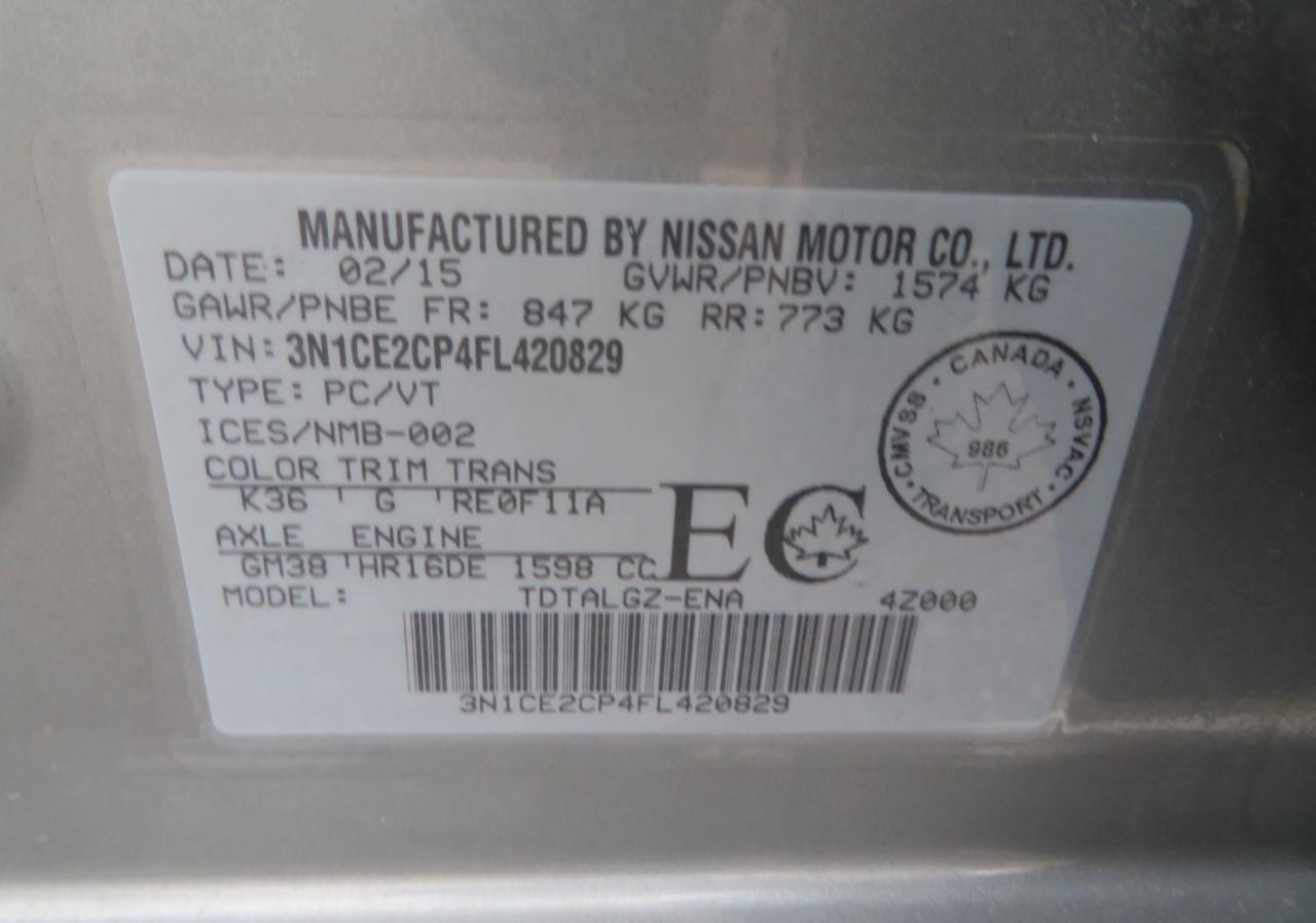 2015 Nissan Versa Note SR 1.6  AUTOMATIC Photo