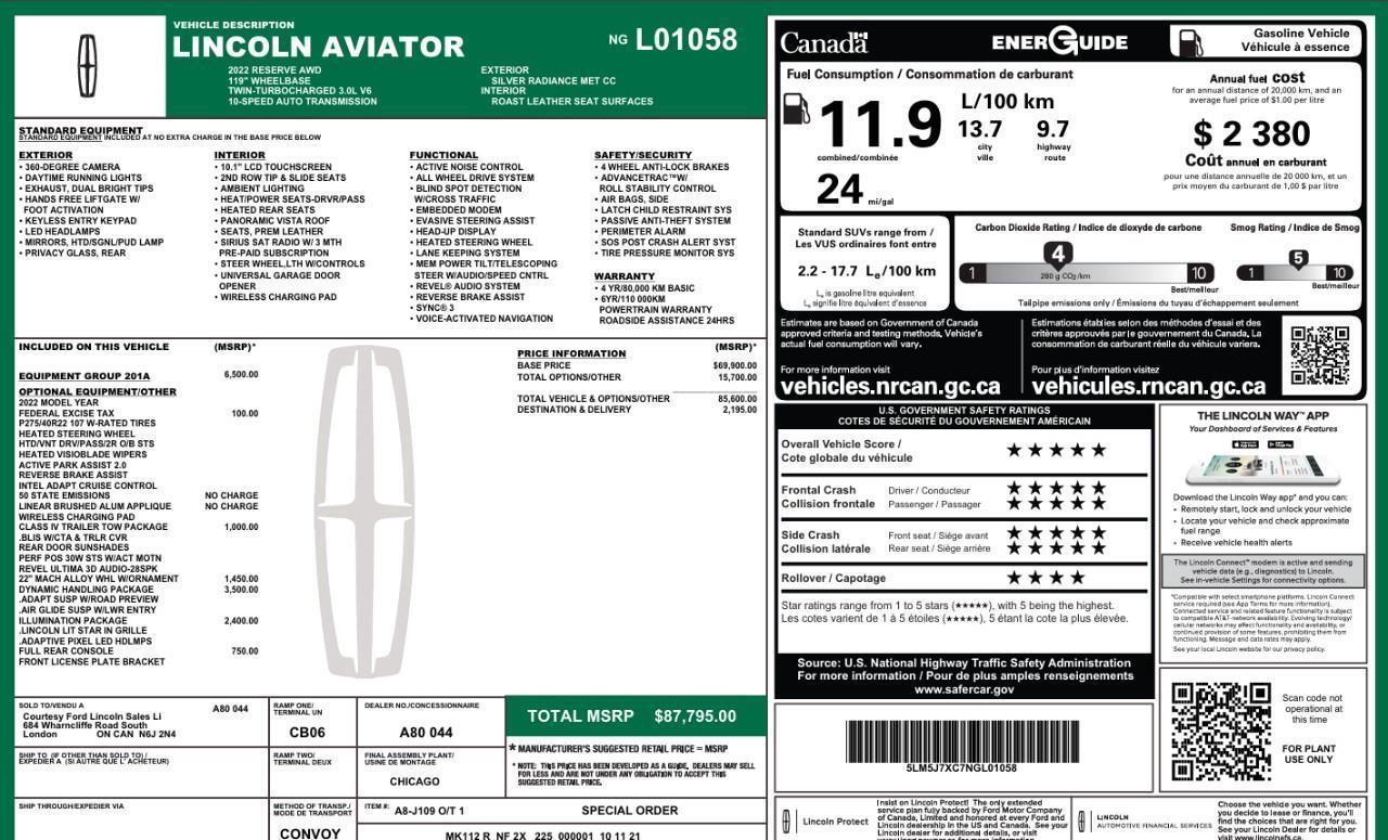 2022 Lincoln Aviator Reserve Dynamic Handling   Class IV Tow Photo