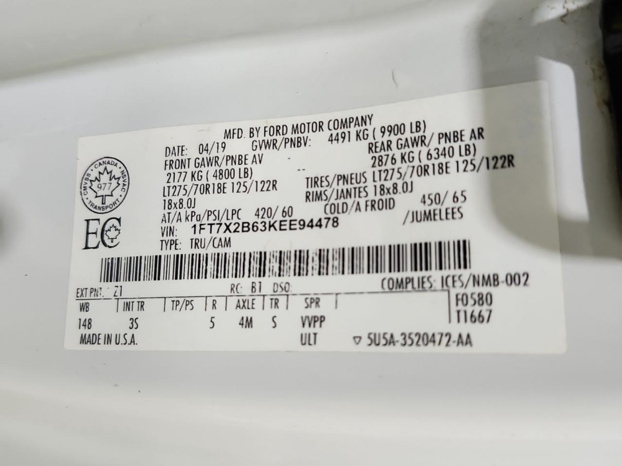 2019 Ford F-250 XLT 4WD SuperCab 6.75' Box *CAMERA-CAP-CERTIFIED* Photo