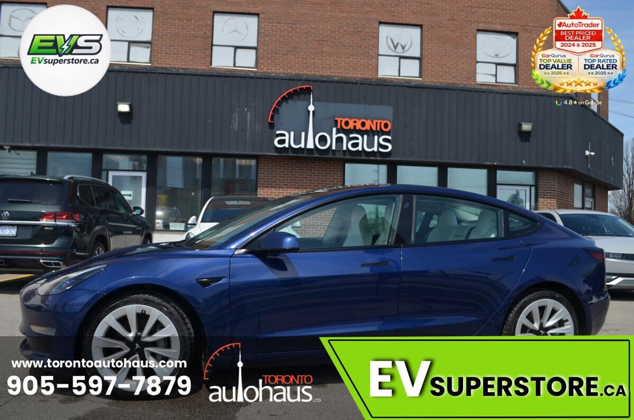 2022 Tesla Model 3 LFP I WHITE INT. I OVER 100 TESLAS I EVSUPERSTORE. Photo