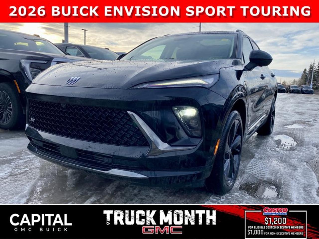 Check out this 2026 Buick Envision Sport Touring! Equipped with options like Power Sliding Moonroof, Memory Seats, Ultra-Wide 30 Diagonal Screen, Heated Front and Rear Seats, Heated Steering, Adaptive Cruise Control, Handsfree Power Liftgate, 360 Cam, Heads-up Display, Remote Start, and so much more... Call Now!Ask for the Internet Department for more information or book your test drive today! Text 825-445-0521 for fast answers at your fingertips!AMVIC Licensed Dealer - Licence Number B1044900Disclaimer: All prices are plus taxes and include all cash credits and loyalties. See dealer for details. AMVIC Licensed Dealer # B1044900