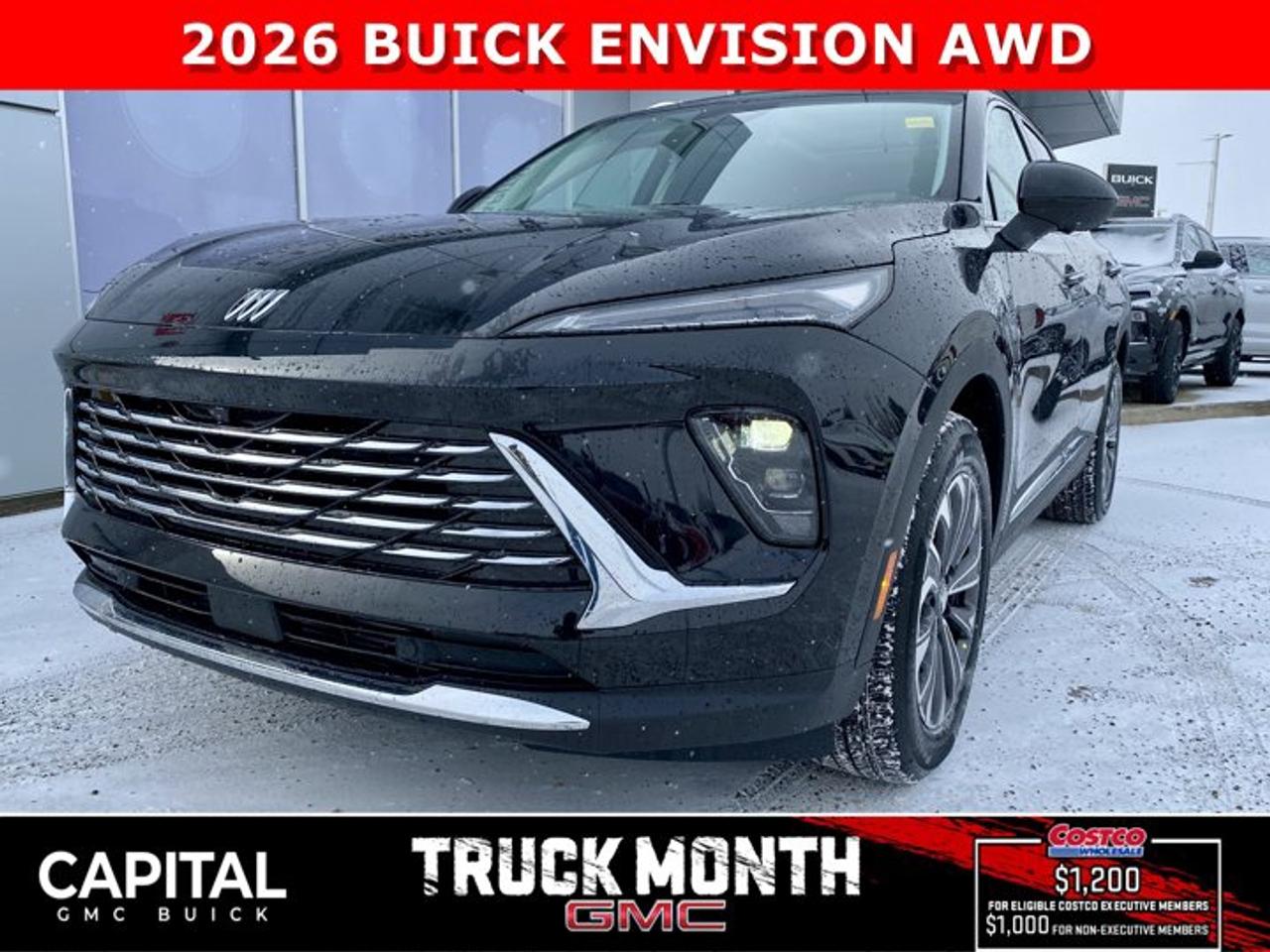 Check out this 2026 Buick Envision! ALL-WHEEL-DRIVE and Fully Equipped with options like a Power Sliding Moonroof, Ultra-Wide 30 Display Screen, Adaptive Cruise Control, Wireless Charger, Power Liftgate, Heads-up Display, Heated Seats, Heated Steering, Remote Start and a TON of Safety Features... CALL NOW!Ask for the Internet Department for more information or book your test drive today! Text 825-445-0521 for fast answers at your fingertips!AMVIC Licensed Dealer - Licence Number B1044900Disclaimer: All prices are plus taxes and include all cash credits and loyalties. See dealer for details. AMVIC Licensed Dealer # B1044900