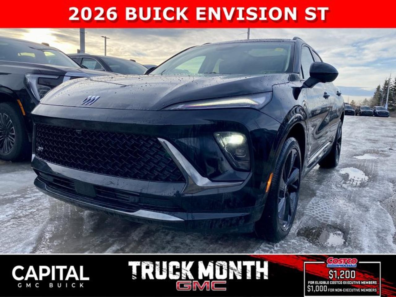 Check out this 2026 Buick Envision Sport Touring! Equipped with options like Power Sliding Moonroof, Memory Seats, Ultra-Wide 30 Diagonal Screen, Heated Front and Rear Seats, Heated Steering, Adaptive Cruise Control, Handsfree Power Liftgate, 360 Cam, Heads-up Display, Remote Start, and so much more... Call Now!Ask for the Internet Department for more information or book your test drive today! Text 825-445-0521 for fast answers at your fingertips!AMVIC Licensed Dealer - Licence Number B1044900Disclaimer: All prices are plus taxes and include all cash credits and loyalties. See dealer for details. AMVIC Licensed Dealer # B1044900