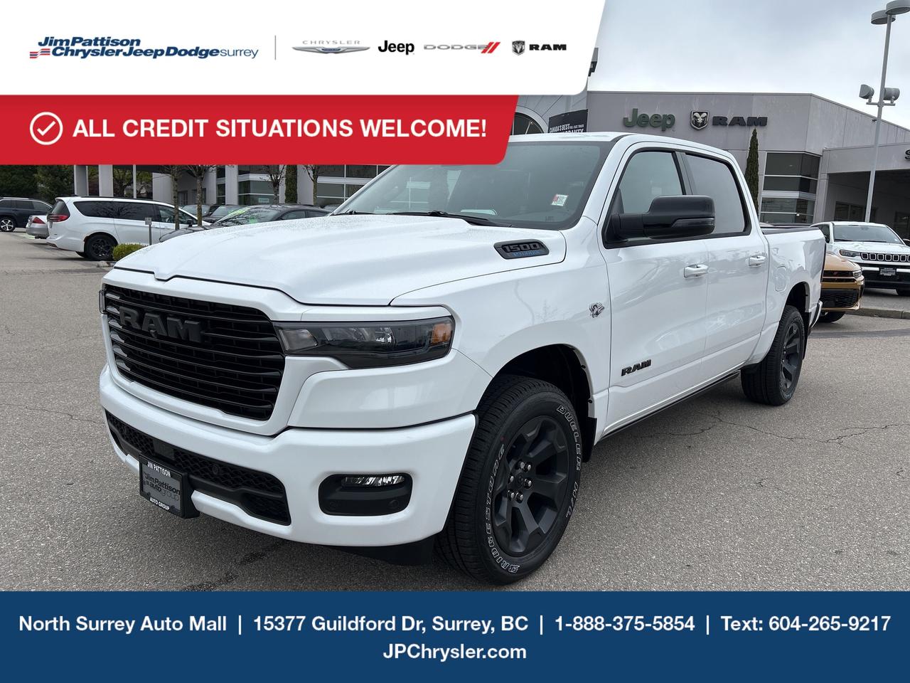 Jim Pattison Chrysler Jeep Dodge is ready to help you find your perfect vehicle. Our team of highly-experienced pros will provide you with the highest level of customer care and we are proud to offer online shopping from the comfort of your home with the new Pick, Price, Purchase Program. Browse our inventory online, create a personal account to track the vehicles youre interested in and the payment options that work best for you. Simple as that! And we will be here to answer all your questions. Visit our website, send us an email or give us a call today and let us get to work for you! Price includes freight & PDI, documentation fee ($899), A/C levy ($100), tire levy (up to $32.50), and VSA Transaction Levy ($10). Finance/lease placement fee ($599) if applicable, GST and PST are additional. Dealer-installed accessories are included, if applicable. Rebates applied after taxes. D#30394