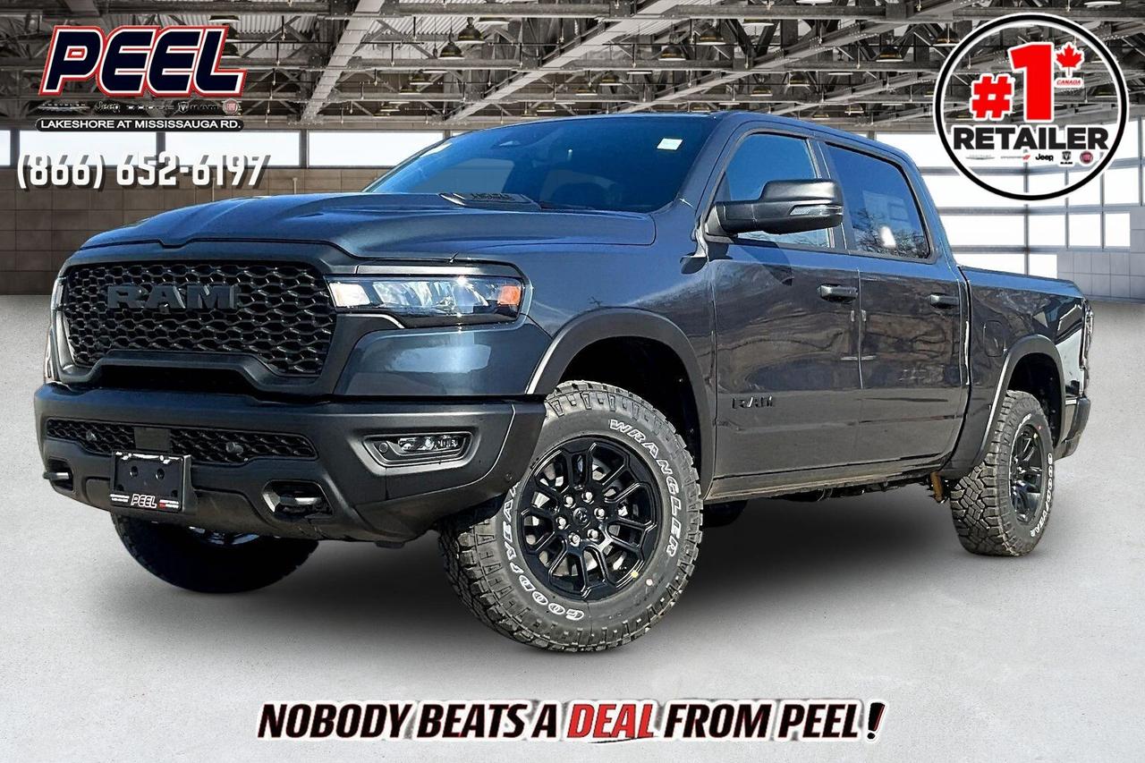 Engage & Explore with Peel Chrysler, Canadas #1 Stellantis FCA Retailer, 9 years in a row! Whether youre inquiring about our latest offers and specials on New or Used Cars, Trucks, SUVS, or seeking guidance, 1-866-652-6197 connects you directly. Dive deeper online or connect with our team to navigate your automotive journey seamlessly. WE TAKE ALL TRADES & CREDIT. WE SHIP ANYWHERE IN CANADA! OUR TEAM IS READY TO SERVE YOU 7 DAYS! *FREE CarFax (click the link above to check it out at no cost to you!)* ______________________________________________________ Peel Chrysler A Trusted Destination: Based in Mississauga, Port Credit, Ontario, we proudly serve customers from all corners of Ontario and Canada including Toronto, Oakville, North York, Richmond Hill, Ajax, Hamilton, Niagara Falls, Brampton, Thornhill, Scarborough, Vaughan, London, Windsor, Cambridge, Kitchener, Waterloo, Brantford, Sarnia, Pickering, Huntsville, Milton, Woodbridge, Maple, Aurora, Newmarket, Orangeville, Georgetown, Stouffville, Markham, Canadas best full-size truck powertrain limited warranty is based on years and kilometer coverage offered and the latest available competitive information for 2026 model year full-size trucks (excluding BEVs). The new Limited Powertrain Warranty of 10 year/160,000-kilometre (whichever occurs first) is available exclusively to retail customers who purchase or lease any of the following new and previously unregistered 2026 Ram vehicles from an authorized Ram dealership in Canada: Ram 1500 (including RHO), Ram 2500, Ram 3500, Ram Cab Chassis, and ProMaster Van (excluding full battery electric vehicles). The warranty is not available to fleet customers and, except as otherwise required by applicable law (including, but not limited, for individuals residing in Quebec, Nova Scotia and Saskatchewan), is non-transferable and applies only to the original retail purchaser or lessee.Canadas best full-size truck powertrain limited warranty is based on years and kilometer coverage offered and the latest available competitive information for 2026 model year full-size trucks (excluding BEVs). The new Limited Powertrain Warranty of 10 year/160,000-kilometre (whichever occurs first) is available exclusively to retail customers who purchase or lease any of the following new and previously unregistered 2026 Ram vehicles from an authorized Ram dealership in Canada: Ram 1500 (including RHO), Ram 2500, Ram 3500, Ram Cab Chassis, and ProMaster Van (excluding full battery electric vehicles). The warranty is not available to fleet customers and, except as otherwise required by applicable law (including, but not limited, for individuals residing in Quebec, Nova Scotia and Saskatchewan), is non-transferable and applies only to the original retail purchaser or lessee.