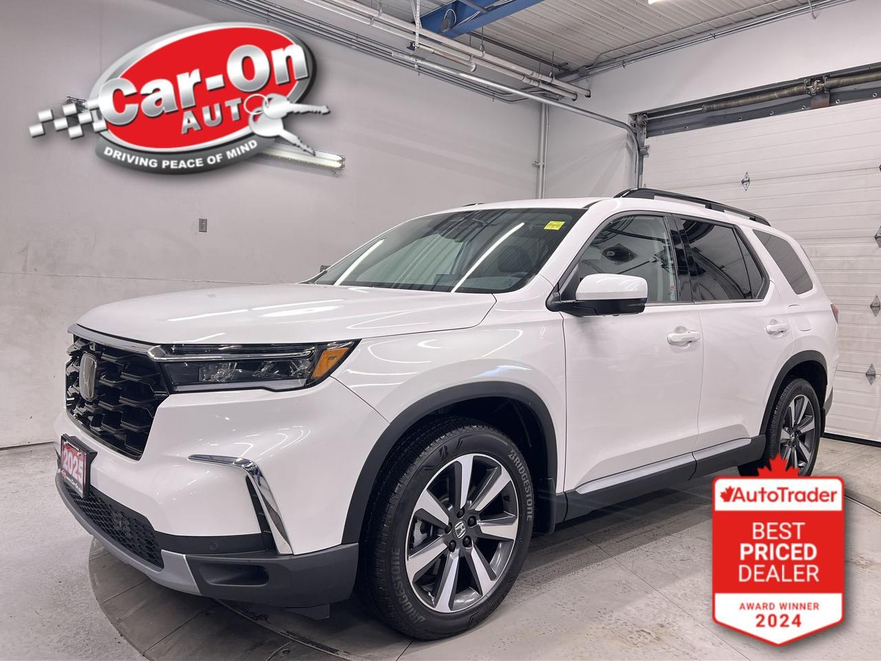 ONLY 1,300 KMS!! LOADED TOURING 8-PASSENGER ALL-WHEEL DRIVE!! Leather, panoramic sunroof, heated/cooled front & heated 2nd row seats, 360 camera w/ front & rear park sensors, heads-up display, Android Auto/ Apple CarPlay, remote start, navigation, 20-inch alloys, adaptive cruise control, blind spot monitor, rear cross-traffic alert, pre-collision system, traffic sign recognition, lane departure warning, wireless charger, three-zone climate control, rain sensing wipers, rear sunshades, keyless entry w/ push start, paddles shifters, power liftgate, full power group incl. power driver & passenger seats, automatic headlights w/ auto highbeams, Bluetooth and Sirius XM!!