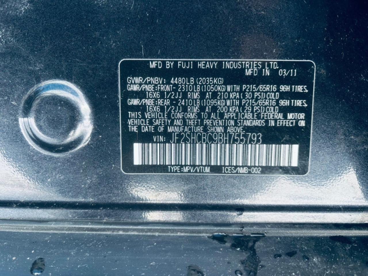 2011 Subaru Forester 5dr Wagon Automatic 2.5X Convertibleenience Photo