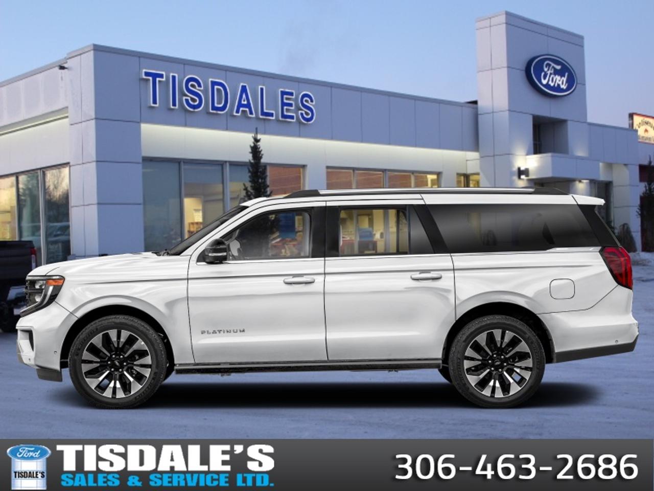 <b>Sunroof, B&O Premium Audio, Navigation, Cooled Seats, Heated Steering Wheel, Navigation, Power Liftgate, Adaptive Cruise Control, Lane Keep Assist, Collision Mitigation, 360 Camera</b><br> <br> <br> <br>Check out the large selection of new Fords at Tisdales today!<br> <br>The 2026 Ford Expedition stands out with bold exterior styling, confident proportions and the kind of stature that makes every arrival memorable. <br> <br>The 2026 Ford Expedition combines full-size capability, modern technology and versatile design to support whatever your day demands. Inside, the cabin features premium materials, thoughtful layout and seating built for comfort and convenience on every ride. With its confident presence, intelligent features and Fords reputation for capability, the Expedition delivers a luxury-level experience in an SUV built to go the distance.<br> <br>This Space Silver Metallic SUV has an Automatic transmission and is powered by a 400HP 3.5L V6 Cylinder Engine. <br> <br> Our Expeditions trim level is Platinum Max. This premium full-size SUV combines exceptional towing capability and trailer sway control with a luxurious, connected interior for modern families. Inside, youll find leather-trimmed heated and ventilated front captains chairs with memory settings, a heated leather steering wheel, dual-zone front and rear climate control, a panoramic Vista Roof, and power-folding third-row seating for eight. Tech-forward conveniences like SYNC with Google integration, wireless Apple CarPlay and Android Auto, B&O premium audio, adaptive cruise control with stop-and-go, blind-spot monitoring, lane-keeping assist, reverse brake assist, a 360° camera system, and smart device remote start ensure every journey is effortless and safe.<br><br> View the original window sticker for this vehicle with this url <b><a href=http://www.windowsticker.forddirect.com/windowsticker.pdf?vin=1FMJK1M80TEA08610 target=_blank>http://www.windowsticker.forddirect.com/windowsticker.pdf?vin=1FMJK1M80TEA08610</a></b>.<br> <br>To apply right now for financing use this link: <a href=http://www.tisdales.com/shopping-tools/apply-for-credit.html target=_blank>http://www.tisdales.com/shopping-tools/apply-for-credit.html</a><br><br> <br/> See dealer for details. <br> <br>Tisdales is not your standard dealership. Sales consultants are available to discuss what vehicle would best suit the customer and their lifestyle, and if a certain vehicle isnt readily available on the lot, one will be brought in. o~o