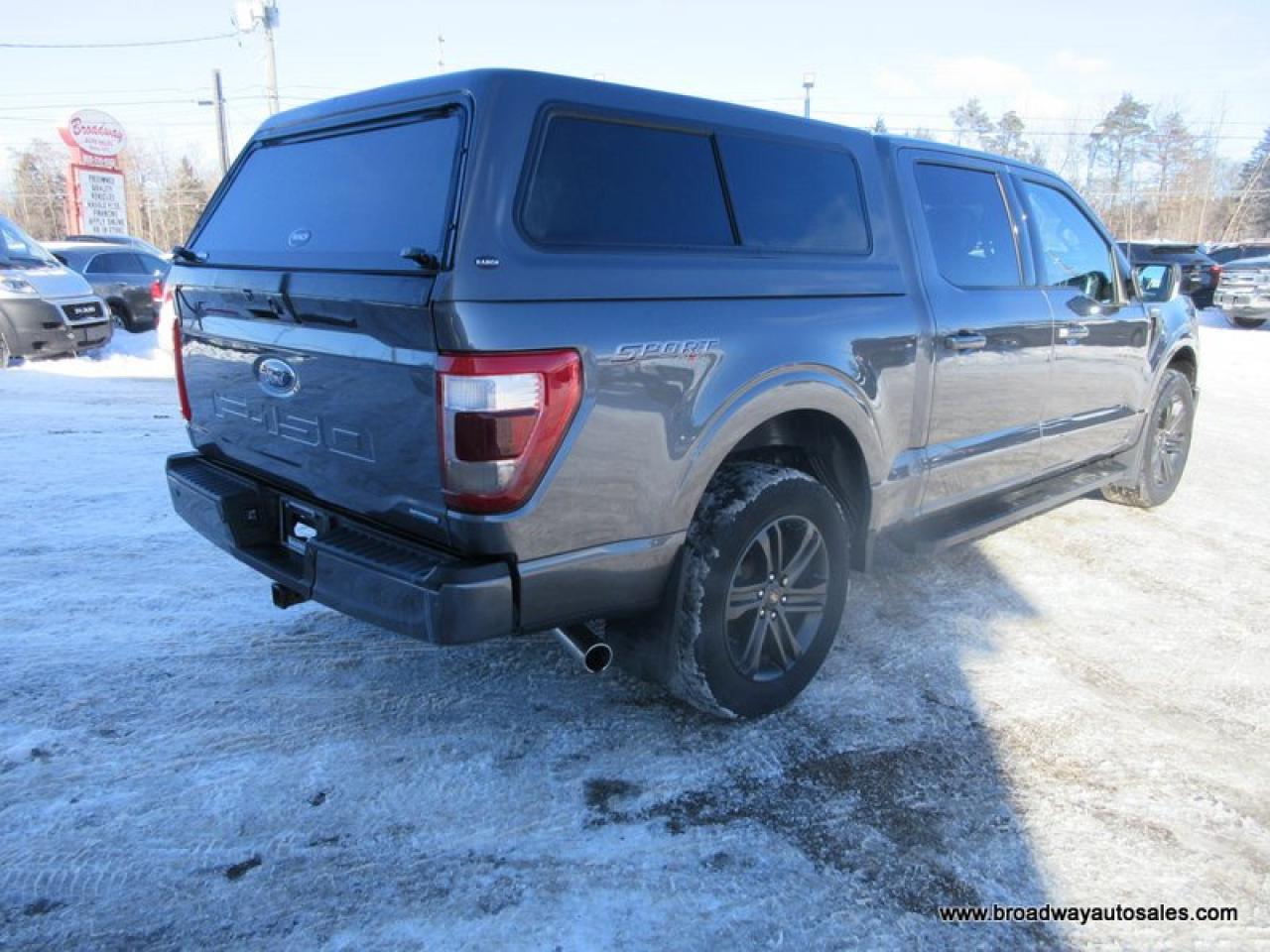2022 Ford F-150 LOADED LARIAT-PACKAGE 5 PASSENGER 2.7L - V6.. 4X4.. CREW-CAB.. SHORTY.. NAVIGATION.. POWER PEDALS.. LEATHER.. HEATED SEATS & WHEEL.. BACK-UP CAMERA.. Photo