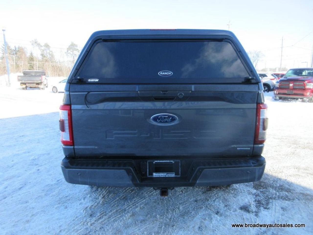 2022 Ford F-150 LOADED LARIAT-PACKAGE 5 PASSENGER 2.7L - V6.. 4X4.. CREW-CAB.. SHORTY.. NAVIGATION.. POWER PEDALS.. LEATHER.. HEATED SEATS & WHEEL.. BACK-UP CAMERA.. Photo