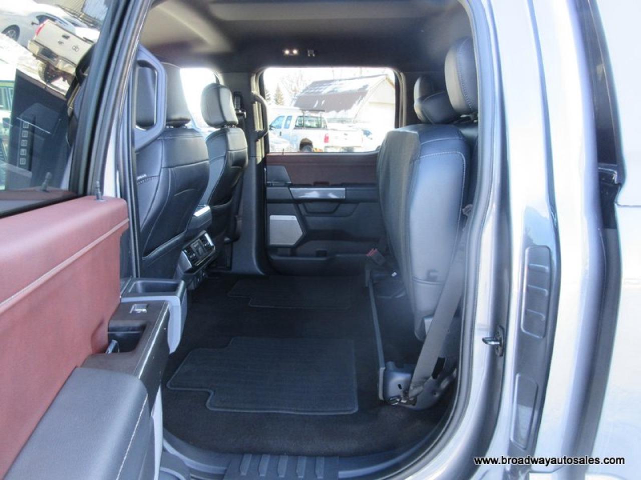 2022 Ford F-150 LOADED LARIAT-PACKAGE 5 PASSENGER 2.7L - V6.. 4X4.. CREW-CAB.. SHORTY.. NAVIGATION.. POWER PEDALS.. LEATHER.. HEATED SEATS & WHEEL.. BACK-UP CAMERA.. Photo