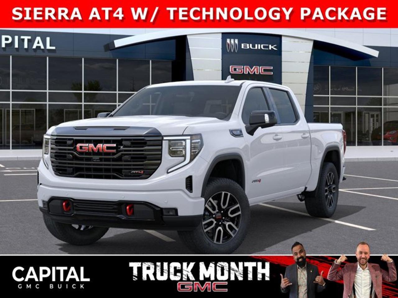 Dont miss out on this limited production Sierra 1500 AT4! Fully Equipped with the Technology Package, Heated and Cooled Bucket Seats, Heated Rear Seats, Heated Steering, 360 CAM, 15 Heads-up Display, Rear Streaming Camera Mirror, Power Sunroof, Wireless Charger, Dual Exhaust, 2 Inch Factory Lift and so much more... This rare truck can be yours so CALL NOWAsk for the Internet Department for more information or book your test drive today! Text 825-445-0521 for fast answers at your fingertips!AMVIC Licensed Dealer - Licence Number B1044900Disclaimer: All prices are plus taxes and include all cash credits and loyalties. See dealer for details. AMVIC Licensed Dealer # B1044900