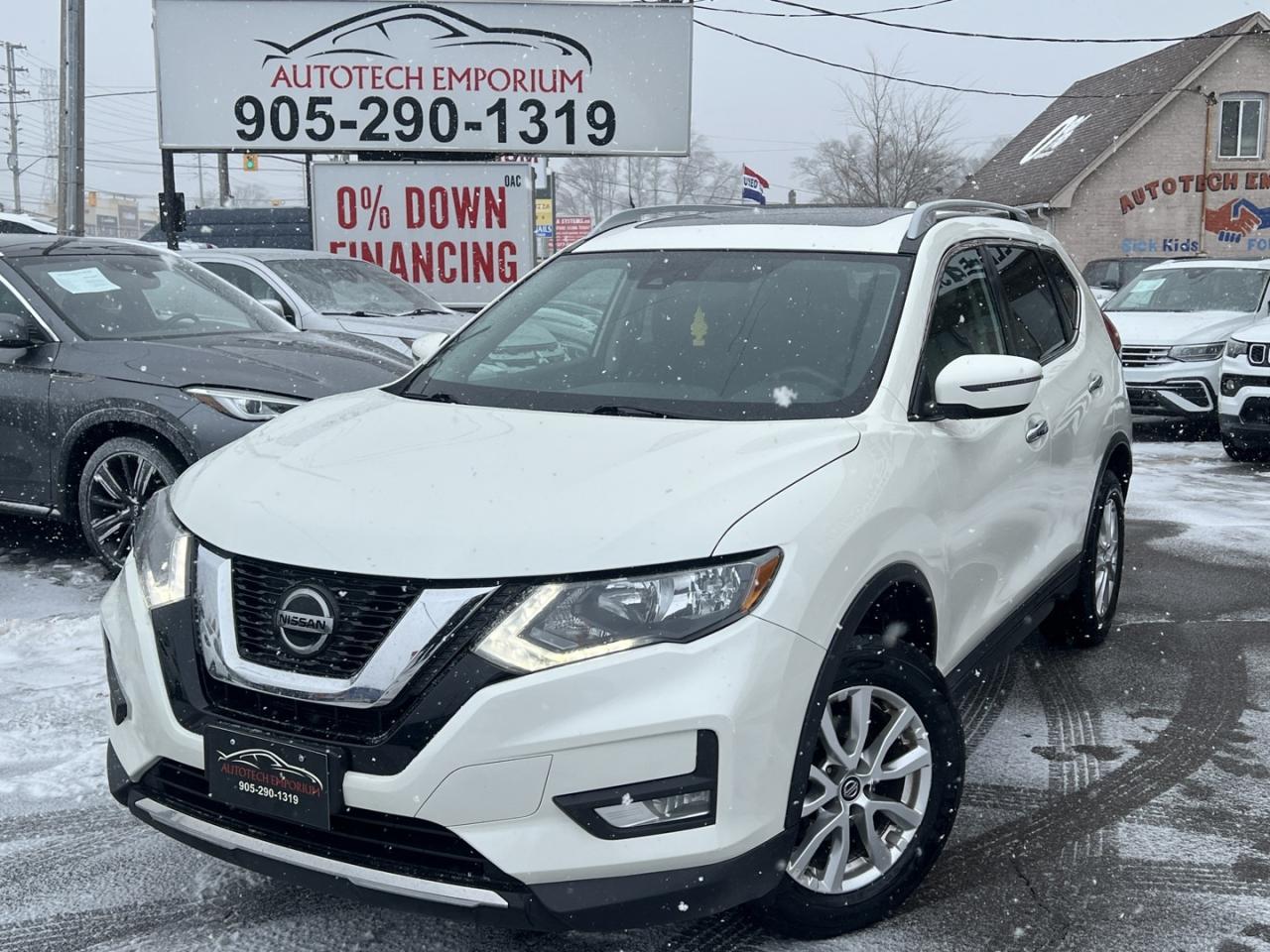 2020 Nissan Rogue SV AWD Pearl White   Pano Roof   Htd Seats   Blind Photo