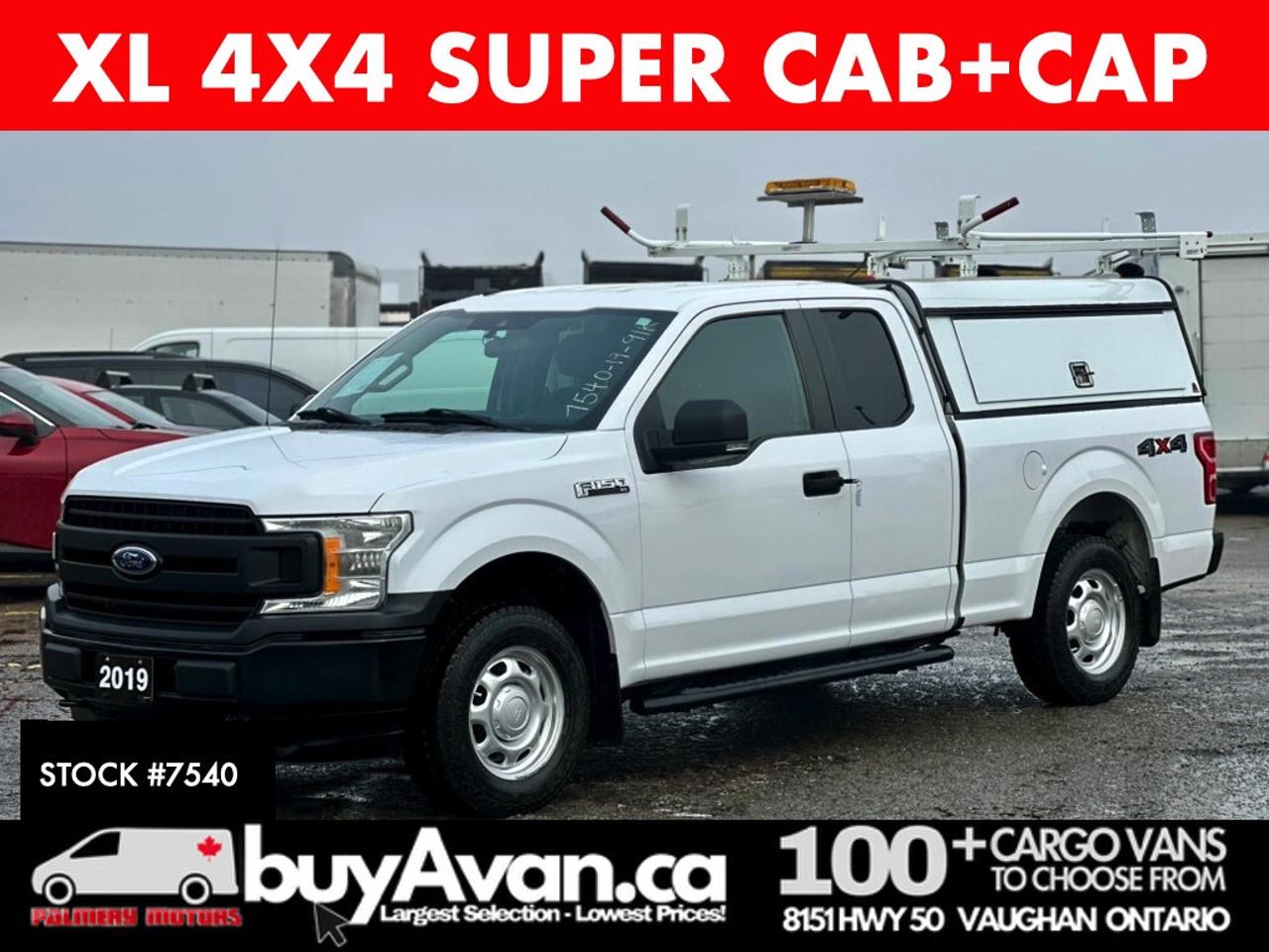 2019 Ford F-150 F-150 XL 4X4 Super Cab + Cap Racks V8 5.0L Photo0