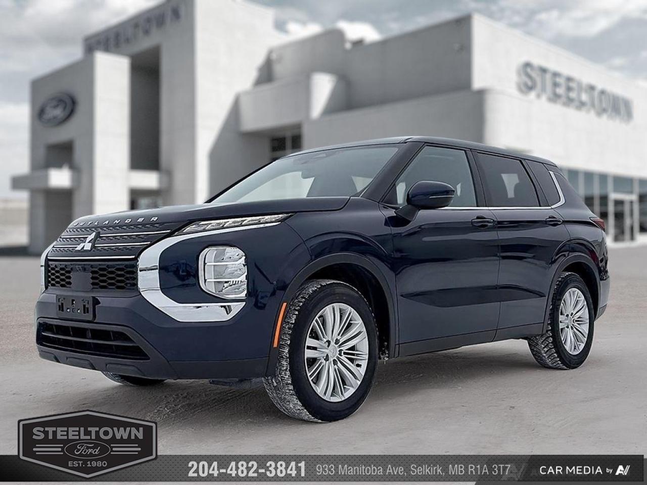 <b>Low Mileage, Heated Seats,  Lane Departure Warning,  Blind Spot Detection,  Android Auto,  Apple CarPlay!</b><br> <br> We value your TIME, we wont waste it or your gas is on us!   We offer extended test drives and if you cant make it out to us we will come straight to you!<br><br><br> <br>With a muscular, wide stance, this 2022 Outlander is more than a redesign, its a revolution. This 2022 Mitsubishi Outlander is for sale today in Selkirk. <br> <br>Designed with your family in mind, the Mitsubishi Outlander blends sophistication and convenience with innovative, purposeful technologies. Experience cutting-edge Super All-Wheel Control with up to 6 modes for reliable handling and stability. Featuring a beautifully sculpted exterior, a refine driving experience, and tech rich cabin make for a revolutionary new experience in the SUV segment. For an intuitive driving experience, check out this redesigned 2022 Outlander. This low mileage SUV has just 36,065 km. Its Blue in colour and is completely accident free based on the <a href=https://vhr.carfax.ca/?id=utZMhrPREZcgkdxsgzufmf1n3O0Yirdm target=_blank>CARFAX Report</a>. It has an Automatic transmission and is powered by a 181HP 2.5L 4 Cylinder Engine. <br> <br> Our Outlanders trim level is ES. This Outlander ES comes very well equipped with LED headlights, an 8 inch color display thats compatible with Apple CarPlay, Android Auto, SiriusXM and streaming audio. Get comfortable in the ultra supportive heated front seats with dual zone climate control and durable cloth seat material. Additional features include lane changing alert with blind spot detection, remote keyless entry, an enhanced suspension with active stability control, tumble forward rear seat, rear parking sensors with a rear view camera, hill hold assist, lane departure warning, forward collision alert, stylish aluminum wheels and much more. This vehicle has been upgraded with the following features: Heated Seats, Lane Departure Warning, Blind Spot Detection, Android Auto, Apple CarPlay, Streaming Audio, Aluminum Wheels.<br> <br>To apply right now for financing use this link: <a href=http://www.steeltownford.com/?https://CreditOnline.dealertrack.ca/Web/Default.aspx?Token=bf62ebad-31a4-49e3-93be-9b163c26b54c&La target=_blank>http://www.steeltownford.com/?https://CreditOnline.dealertrack.ca/Web/Default.aspx?Token=bf62ebad-31a4-49e3-93be-9b163c26b54c&La</a><br><br> <br/><br> Buy this vehicle now for the lowest bi-weekly payment of <b>$195.74</b> with $0 down for 96 months @ 8.99% APR O.A.C. ( Plus applicable taxes -  Platinum Shield Protection & Tire Warranty included   / Total cost of borrowing $11715   ).  See dealer for details. <br> <br>Family owned and operated in Selkirk for 35 Years.  <br>Steeltown Ford is located just 20 minutes North of the Perimeter Hwy, with an onsite banking center that offers free consultations. <br>Ask about our special dealer rates available through all major banks and credit unions.<br><br><br>Steeltown Ford Protect Plus includes:<br>- Life Time Tire Warranty <br>Cars cost less in Selkirk <br><br>Dealer Permit # 1039<br><br><br> Come by and check out our fleet of 100+ used cars and trucks and 140+ new cars and trucks for sale in Selkirk.  o~o