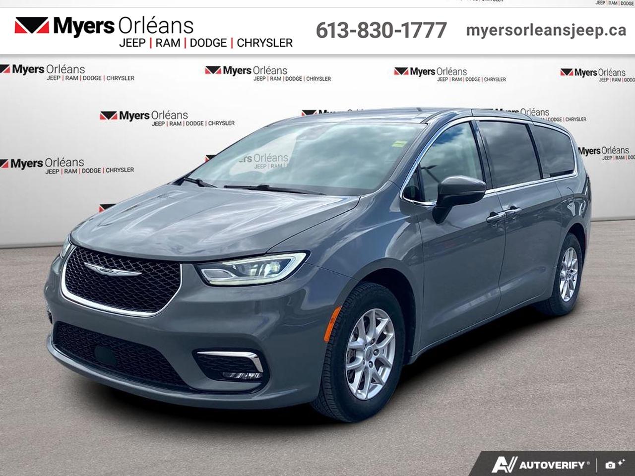 <b>Apple CarPlay,  Android Auto,  360 Camera,  Synthetic Leather Seats,  Heated Seats!</b><br> <br>  Compare at $28558 -  is just $27998! <br> <br>The upscale look of the interior design and materials give this Chrysler Pacifica a more premium look and feel. This 2023 Chrysler Pacifica is for sale today in Orleans. <br> <br>Designed for the family on the go, this 2023 Chrysler Pacifica is loaded with clever and luxurious features that will make it feel like a second home on the road. Far more than your moms old minivan, this stunning Pacifica will feel modern, sleek, and cool enough to still impress your neighbors. If you need a minivan for your growing family, but still want something that feels like a luxury sedan, then this Pacifica is designed just for you. This van has 109,370 km. Its Ceramic Grey in colour. It has an Automatic transmission and is powered by a 287HP 3.6L V6 Cylinder Engine. <br> <br> Our Pacificas trim level is Touring L. This Pacifica Touring L steps things up with Caprice synthetic leather upholstery, Apple CarPlay and Android Auto connectivity, USB mobile projection and an 360 camera system, along with great standard features like power sliding doors, heated and power-adjustable front seats with lumbar support and cushion tilt, 2nd row captains chairs with 60-40 split bench 3rd row seats, a heated TechnoLeather leatherette steering wheel, adaptive cruise control, proximity keyless entry with remote engine start, and a power tailgate for rear cargo access. Additional features also include a 10.1-inch infotainment screen powered by Uconnect 5, dual-zone front climate control, blind spot detection, Park Assist rear parking sensors, lane keeping assist with lane departure warning, and forward collision warning with active braking. This vehicle has been upgraded with the following features: Apple CarPlay, Android Auto, 360 Camera, Synthetic Leather Seats, Heated Seats, Heated Steering Wheel, Power Liftgate.<br> To view the original window sticker for this vehicle view this <a href=http://www.chrysler.com/hostd/windowsticker/getWindowStickerPdf.do?vin=2C4RC1BG9PR561084 target=_blank>http://www.chrysler.com/hostd/windowsticker/getWindowStickerPdf.do?vin=2C4RC1BG9PR561084</a>. <br/><br> <br>To apply right now for financing use this link: <a href=https://www.myersorleansjeep.ca/apply-for-financing/ target=_blank>https://www.myersorleansjeep.ca/apply-for-financing/</a><br><br> <br/><br> Buy this vehicle now for the lowest weekly payment of <b>$91.14</b> with $0 down for 96 months @ 7.99% APR O.A.C. ( Plus applicable taxes -  Plus applicable fees   / Total Obligation of $37914  ).  See dealer for details. <br> <br>The road to new driving experiences begins in our inventory, where youll find an incredible array of brand-new cars, trucks, minivans, and SUVs, including two of our bestselling models, the Dodge Ram 1500 and the Dodge Grand Caravan. If you want to know what the cutting edge of automotive technology looks like, all you have to do is visit Myers Orleans Jeep! Each model comes loaded with the convenient features and cool technology that help make every trip memorable. Looking for additional everyday luxury at a price thats incredibly wallet-friendly? Choose from our selection of quality pre-owned models! If you can think of a road, our friendly and knowledgeable sales team will help you find the perfect vehicle to drive it.<br><br>We may be a well-established dealership thats been part of the community for many years, but that doesnt mean were stuck in the past! At Myers Orleans Jeep, were proud to provide a fresh, modern approach to car buying. Using our array of online tools, you can browse our extensive inventory, schedule a service appointment, order parts, and even apply for credit from wherever youve got a connection. Our goal is to create relationships that will last, and we know that the best way to do this is by providing a dealership experience thats based on honesty, transparency, trust, and a commitment to customers. Stop by today and discover all the ways we go above and beyond for you.<br><br> Come by and check out our fleet of 30+ used cars and trucks and 80+ new cars and trucks for sale in Orleans.  o~o