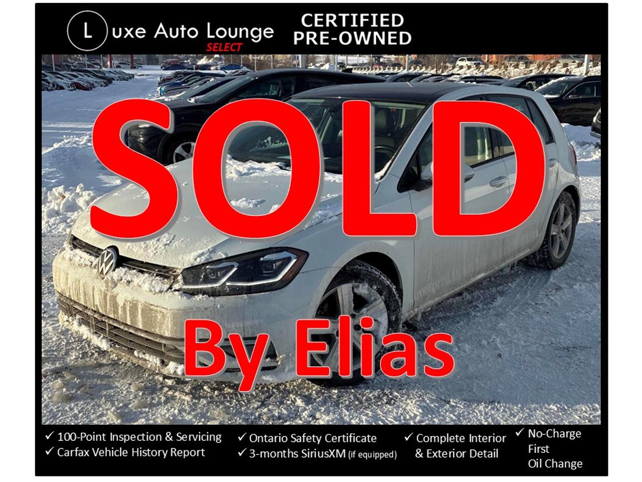 2018 Volkswagen Golf Comfortline - 5SPD, LEATHER, SUNROOF, HEATED SEATS