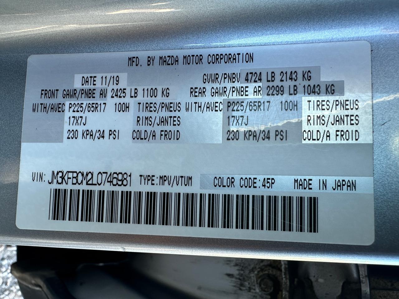 2020 Mazda CX-5 GS-AWD Heated Leather BackupCam CarPlay PowerGate Photo