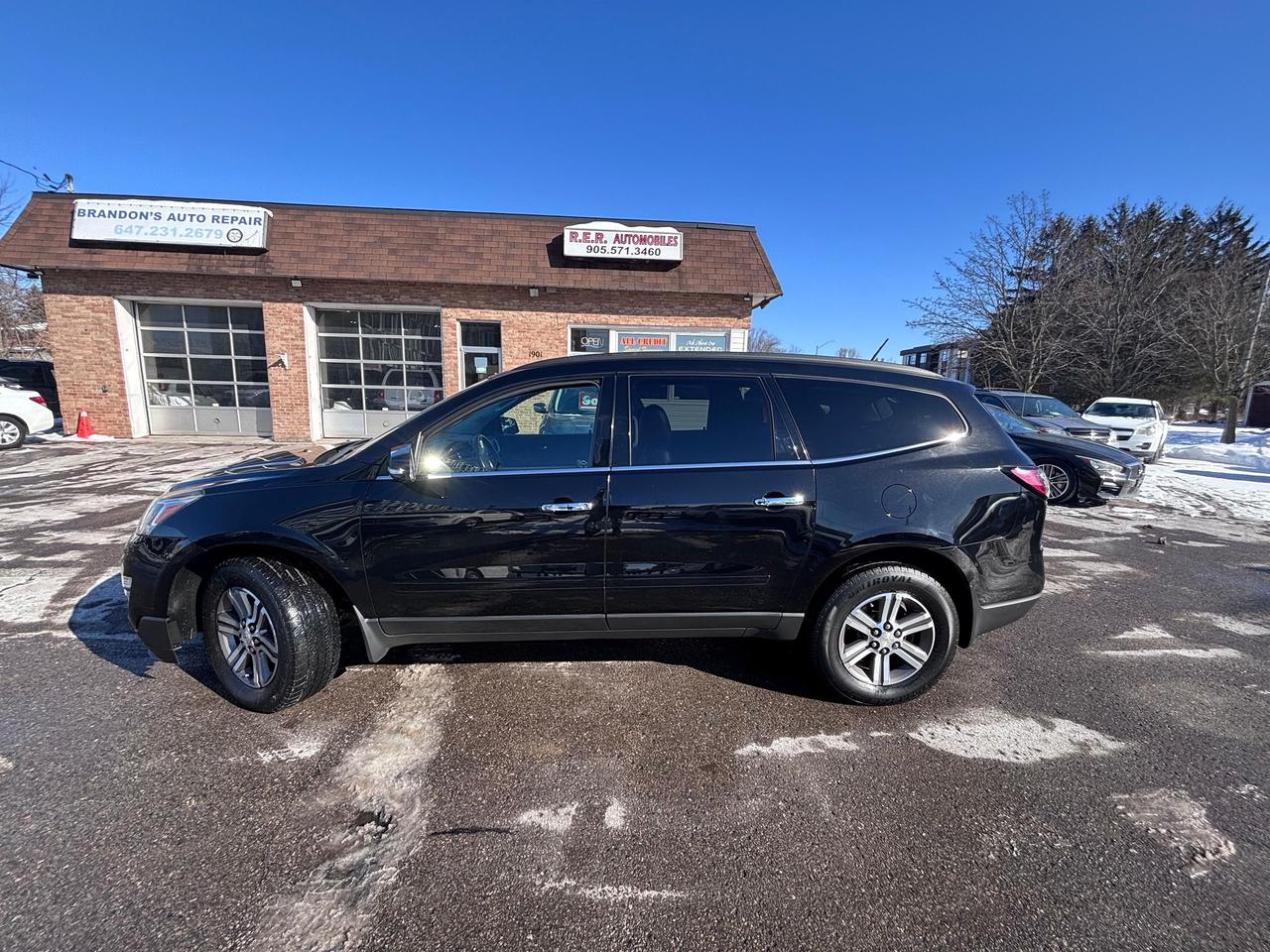 <p>Looking for a versatile and reliable SUV that can handle anything a Canadian winter throws your way? Then check out this sleek, used 2017 Chevrolet Traverse AWD, available now at R.E.R. Automobiles Ltd.! This black beauty boasts a spacious interior, perfect for families or anyone who needs extra room for passengers and cargo. With its robust 3.6L V6 engine and all-wheel-drive system, you can confidently navigate through snow, ice, and whatever else the road dishes out. This well-maintained Traverse has 151,630km on the odometer and is ready for its next adventure!</p><p>Step inside and experience comfort and convenience. This Traverse is loaded with features designed to enhance your driving experience. From comfortable seating to modern technology, this SUV delivers a premium feel. The automatic transmission ensures smooth gear changes, while the all-wheel-drive system provides added confidence and control in various driving conditions. This 7-passenger SUV is ready to accommodate you and your crew.</p><p>Here are five features that make this 2017 Chevrolet Traverse stand out:</p><ul><li><strong>All-Wheel Drive:</strong> Conquer any road condition with confidence.</li><li><strong>7-Passenger Seating:</strong> Plenty of space for family and friends.</li><li><strong>Loaded with Features:</strong> Experience a comfortable and convenient ride.</li><li><strong>Fuel-Efficient V6:</strong> Get the power you need with solid fuel economy.</li><li><strong>Stylish Black Exterior:</strong> Turn heads wherever you go.</li></ul><p><strong><em>Powered by AutoIntelligence&trade;</em></strong> Vehicle information has been generated using artificial intelligence and is provided for informational purposes only. While efforts are made to ensure accuracy, please confirm all details directly with the dealer.</p><pre style=overflow-wrap: break-word; white-space: pre-wrap;>This vehicle is certified,  serviced & oil changed. Financing available O.A.C  <br><br><br>R.E.R. Automobiles Ltd. is a family owned business, established in 1994.<br><br>Referrals built us, reliability keep us serving you.<br><br>R.E.R. Automobiles Ltd. ... We Care.</pre>
