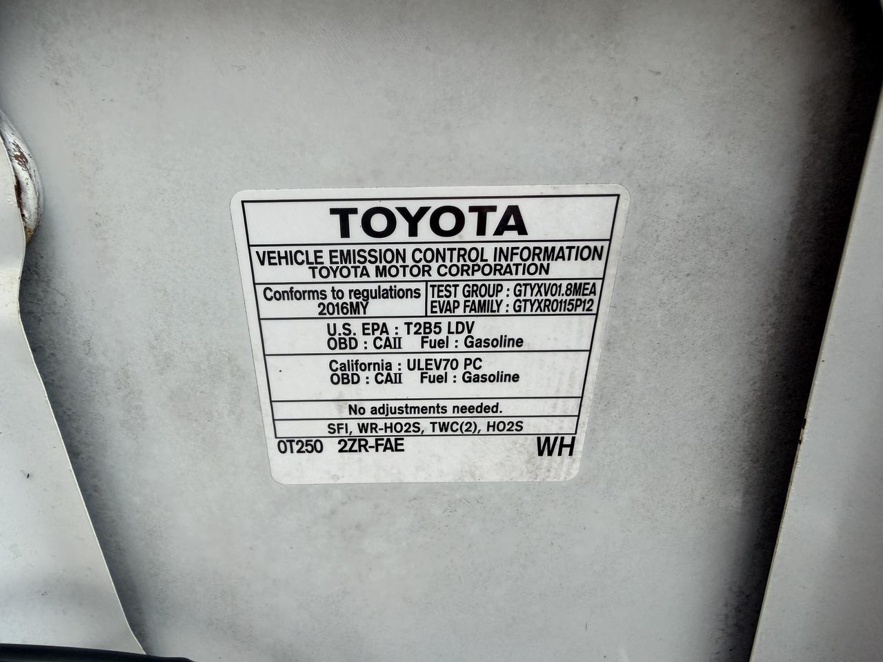 2016 Toyota Corolla LE / ONE OWNER / 79423 KM!!! / CAR FAX CLEAN / Photo