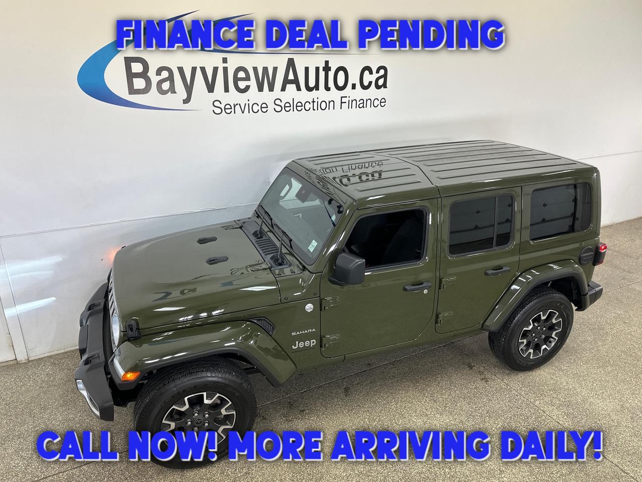 2024 Jeep Wrangler Sahara SAHARA PAINTED TOP/WIDESCREEN/OFF 1 OWNER LEASE! Photo