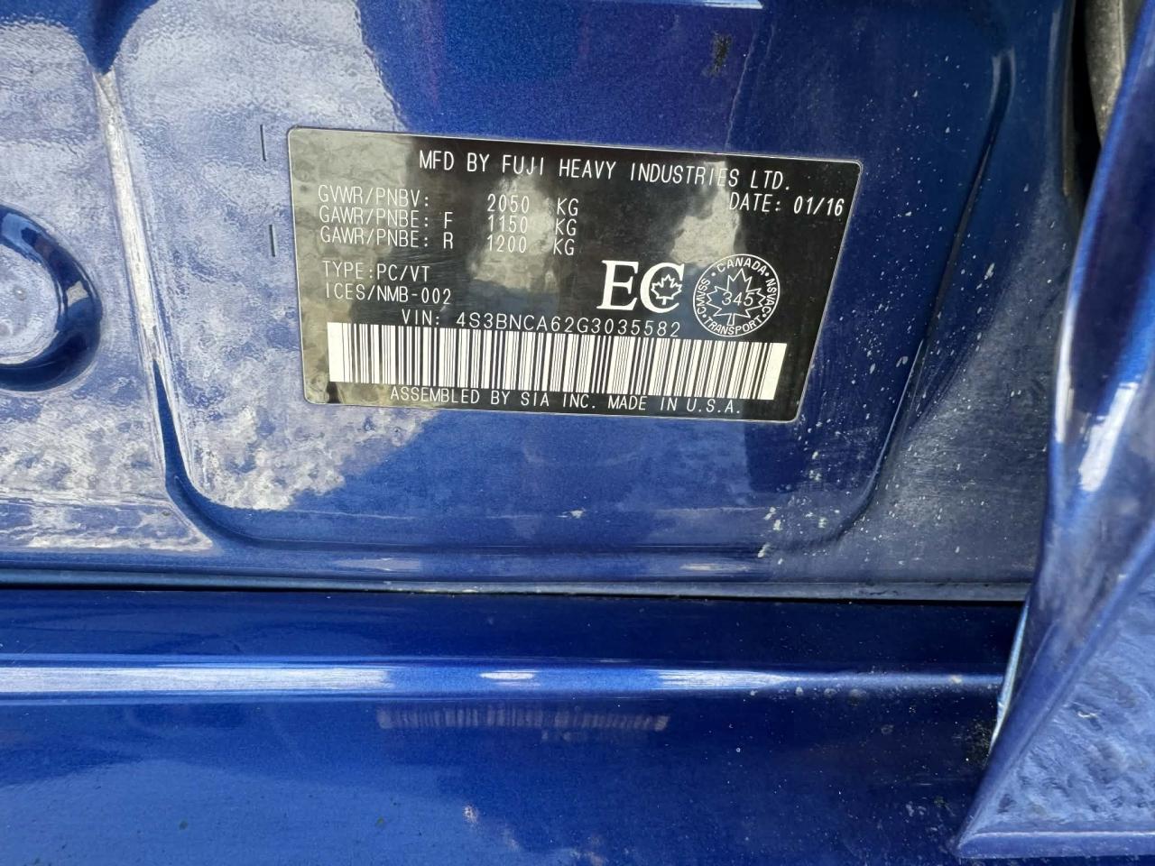 2016 Subaru Legacy AWD 4DR Photo