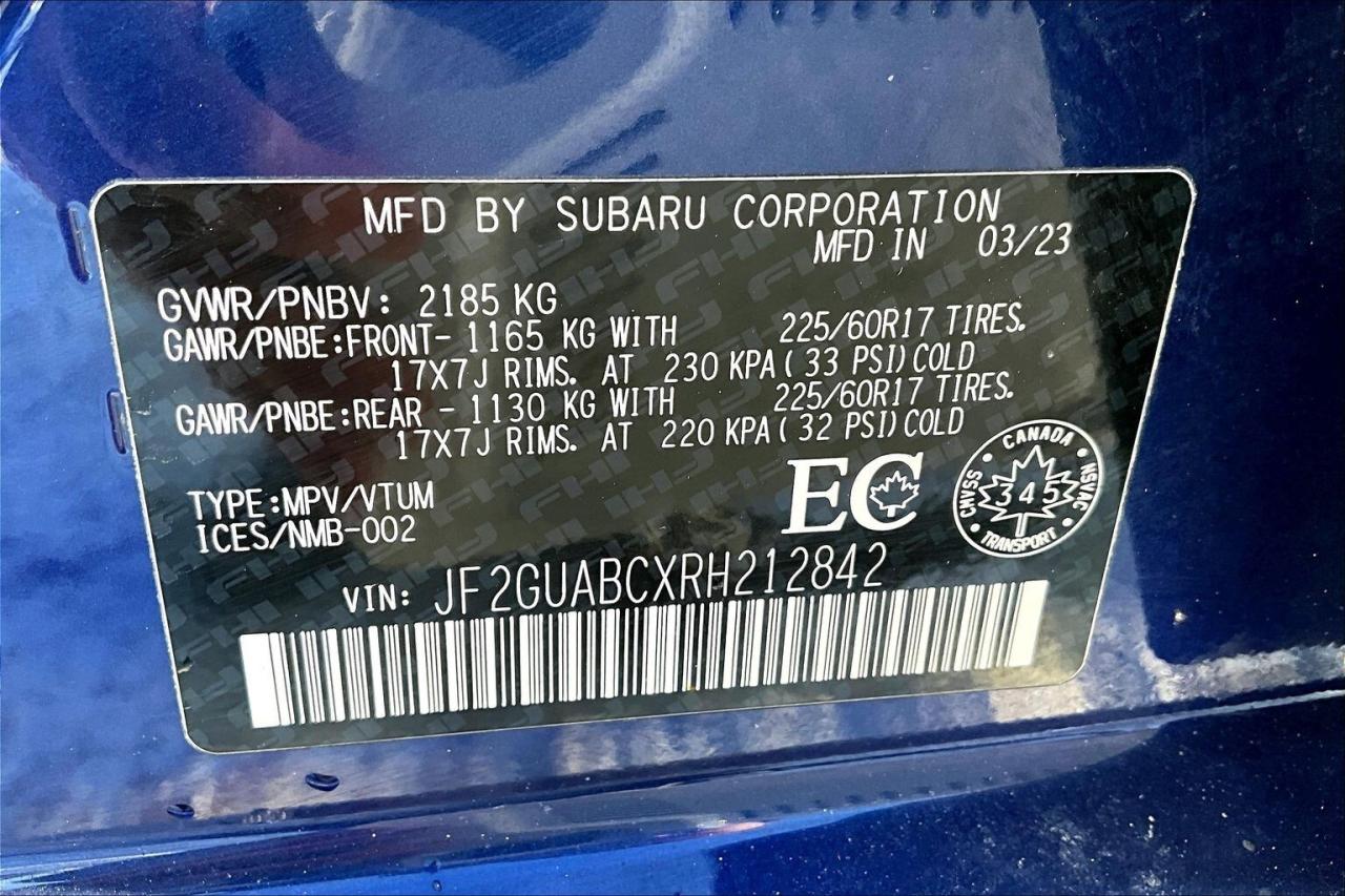 2024 Subaru Crosstrek CONVENIENCE AWD   1 OWNER   NO ACCIDENT   EYESIGHT Photo