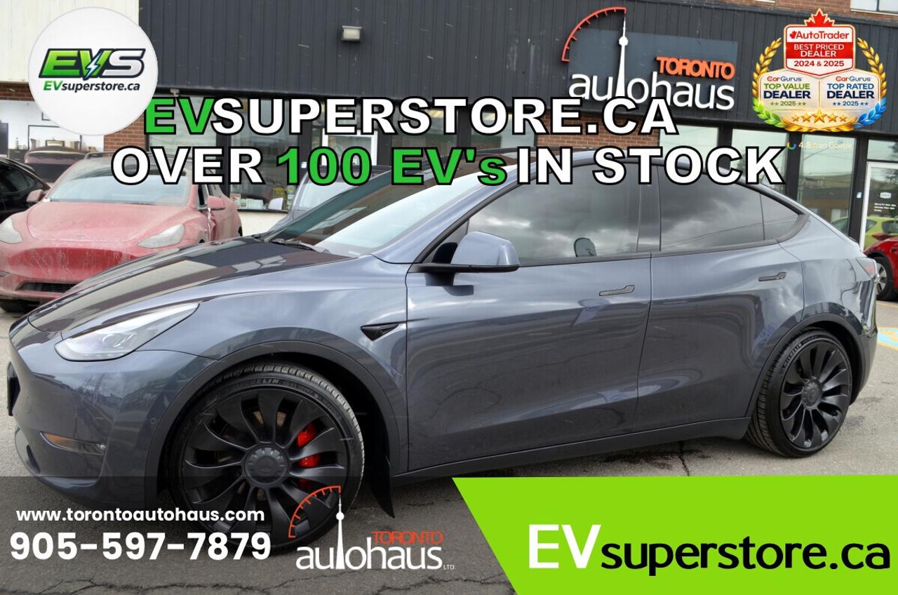 2022 Tesla Model Y PERFORMANCE I WHITE INT I AT EVSUPERSTORE.CA Photo0