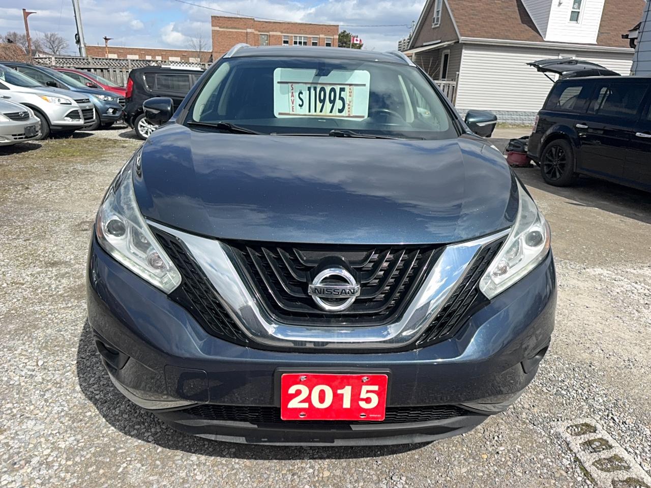 <div>2015 Nissan Murano SL blue with black interior has clean carfax no accidents reported loaded fully certified Assurant coast to coast 6 months 6000 km $2500 per claim warranty included looks and runs great&nbsp;</div>