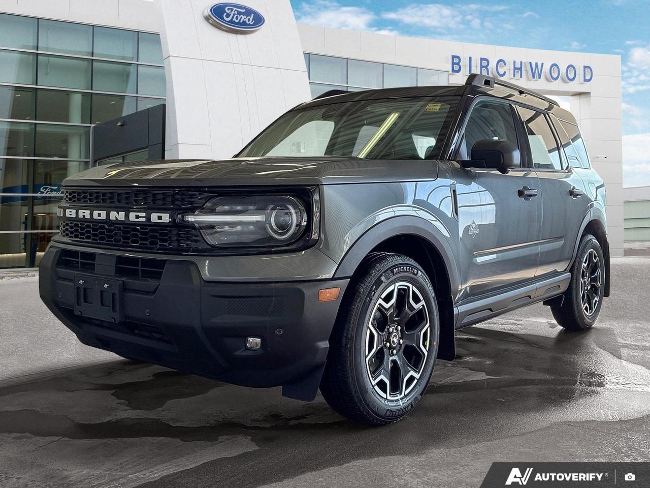 Experience the future of adventure with the 2026 Ford Bronco Sport Outer Banks! This cutting-edge SUV combines rugged capability with advanced technology, perfect for the modern explorer.

Key Features:
- Brand new 2026 model with only 26 km on the odometer
- Efficient 1.5L 3-cylinder engine with 4-wheel drive
- Adaptive Cruise Control with Stop-and-Go for effortless highway driving
- BLIS (Blind Spot Information System) for enhanced safety
- Voice-activated dual-zone climate control
- Heated leatherette steering wheel for comfort in all seasons
- Collision Mitigation and Evasion Assist for peace of mind

Ready to embark on your next adventure? Reserve your 2026 Ford Bronco Sport Outer Banks today! Contact Birchwood Ford to schedule a test drive or start your purchase journey. Our team is here to answer any questions and ensure you find the perfect vehicle for your lifestyle.
Birchwood Ford is your choice for New Ford vehicles in Winnipeg. 

At Birchwood Ford, we hold ourselves to the highest standard. Our number one focus is customer satisfaction which has awarded us the Ford of Canadas Presidents Award for 5 consecutive years. This honour is presented to Ford dealers that have proven outstanding results in Sales and Customer Service Excellence.

Are you a newcomer to Canada, recent graduate, first time car buyer or physically challenged? Ask us about our exclusive rebates and how they may apply to you.
 
Interested in seeing/hearing more? Book a test drive or give us a call at (204) 661-9555 and we can help you with whatever you need!

Dealer permit #4454
Dealer permit #4454