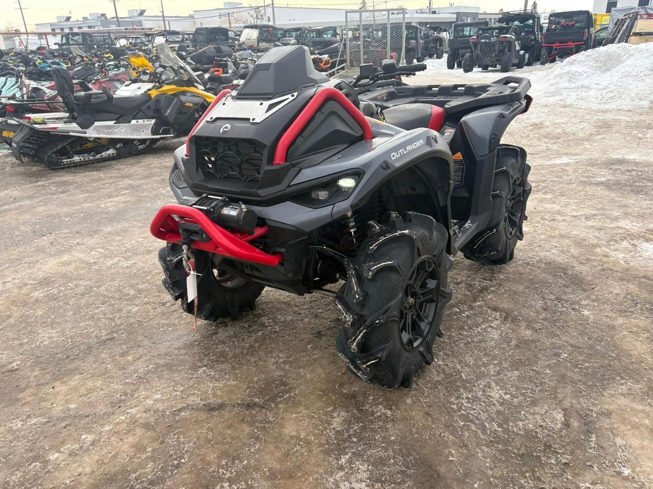 <p class=MsoNormal><strong>GET YOUR FIRST PAYMENT FREE</strong>: <a href=https://clutchpowersports.ca/apply-with-clutch-powersports/ target=_blank rel=noopener>https://clutchpowersports.ca/apply-with-clutch-powersports/</a></p><p class=MsoNormal><strong>FREE DELIVERY CANADA-WIDE!</strong></p><p class=MsoNormal><strong>&nbsp;</strong></p><p data-start=112 data-end=539>The 2025 Can-Am Outlander 850 XMR is built for riders who want serious mud-ready capability, rugged performance, and confidence in the toughest terrain. Powered by an 82 hp Rotax&reg; 999 cc V-Twin engine with liquid cooling and Intelligent Throttle Control (iTC&trade;), it delivers smooth, responsive power and strong torque for powering through deep mud, ruts, or rough trails with authority.</p><p data-start=112 data-end=539>&nbsp;</p><p data-start=541 data-end=1020>Purpose-built for aggressive off-road conditions, the Outlander 850 XMR features a snorkeled CVT/engine intake and exhaust, relocated radiator, and Tri-Mode Dynamic Power Steering (DPS&trade;) for easier handling in mud and challenging ground. Its selectable 2WD/4WD/Lock 4WD with Visco-4Lok&trade; front differential gives you extra traction when conditions get tough, and driving modes (Work / Standard / Sport) help tailor performance to the terrain.</p><p data-start=541 data-end=1020>&nbsp;</p><p data-start=1022 data-end=1416>Equipped with SHOWA gas shocks, aggressive 30-inch XPS Swamp King XL mud tires on 14-inch aluminum wheels, a 3,500 lb winch with synthetic rope, full skid plate protection, rugged bumpers, and a 7.6-inch wide digital display with phone storage and USB charging, this XMR blends practical utility with modern convenience for long rides or hard-working days.</p><p data-start=1022 data-end=1416>&nbsp;</p><p data-start=1418 data-end=1625>Whether you&rsquo;re powering through mud pits, tackling back-country trails, or hauling gear across rough terrain, the 2025 Can-Am Outlander 850 XMR delivers capability, comfort, and confidence in every ride.</p><p data-start=1418 data-end=1625>&nbsp;</p><p data-start=1627 data-end=1712>Contact us today to learn more about financing, trade-ins, or delivery across Canada!</p>