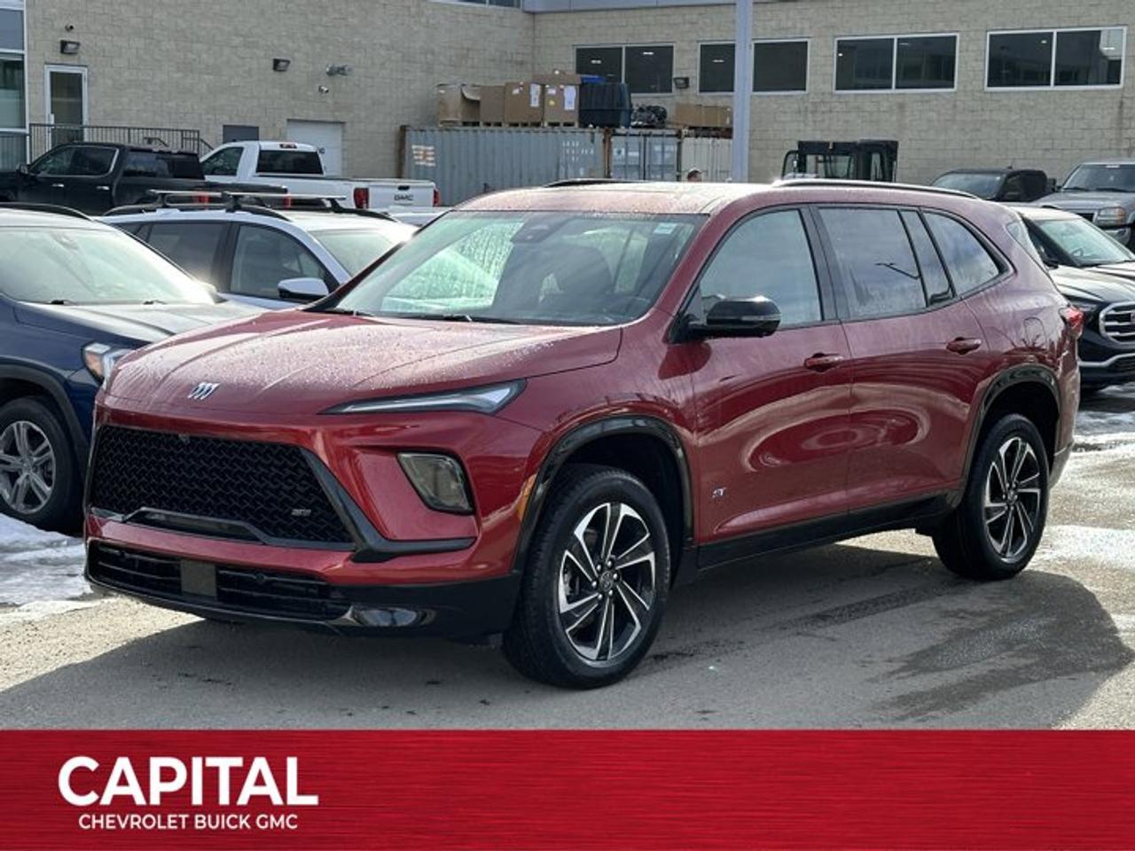 This Buick Enclave boasts a Gas 2.5L/ engine powering this Automatic transmission. TRANSMISSION, 8-SPEED AUTOMATIC, ELECTRONICALLY CONTROLLED (STD), SUNROOF, POWER, PANORAMIC SUNROOF with sunshade, SPORT TOURING PREFERRED EQUIPMENT GROUP includes standard equipment.*This Buick Enclave Comes Equipped with These Options *POWER PACKAGE includes (DRZ) Rear Camera Mirror,(UV6) Head-Up Display, (AAB) Memory Settings, (UG1) Universal Home Remote, (KI6) 110-volt power outlet, (A9U) 1-touch flat folding second row seats, (AS8) 60/40 split power folding third row bench seat and (CMO) Heated wiper park, LPO, FLOOR LINER PACKAGE includes (RIA) first and second row all-weather floor liners, LPO and (RIB) third row all-weather floor liner, LPO and and (CAV) integrated cargo liner, LPO , LPO, INTEGRATED CARGO LINER, LPO, CARGO SECURITY SHADE (dealer-installed), LPO, CARGO NET, VERTICAL, LPO, ALL-WEATHER FLOOR LINERS, FIRST AND SECOND ROWS, LPO, ALL-WEATHER FLOOR LINER, THIRD ROW, ENGINE, 2.5L TURBO DOHC SIDI WITH VARIABLE VALVE TIMING (VVT) (328 hp [244 kW] @ 5500 rpm, 326 lb-ft of torque [442 N-m] @ 3500 rpm) (STD), ENGINE BLOCK HEATER, CHERRY RED TINTCOAT.* Visit Us Today *Come in for a quick visit at Capital Chevrolet Buick GMC Inc., 13103 Lake Fraser Drive SE, Calgary, AB T2J 3H5 to claim your Buick Enclave!