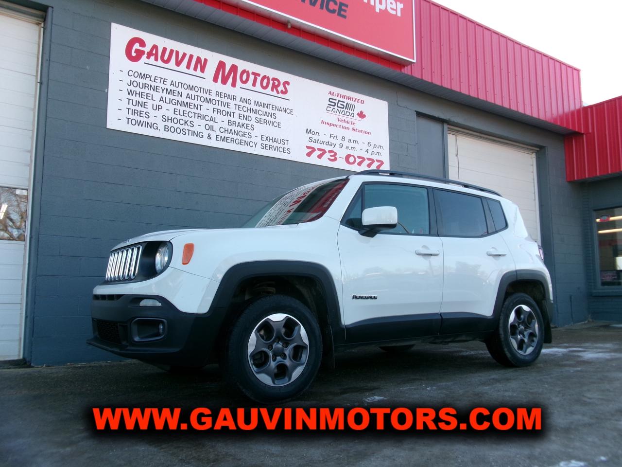 **Discover Adventure with Gauvin Motors Limited!** ??

Get ready to hit the road in style with our **2015 Jeep Renegade North**! This remarkable four-wheel-drive vehicle is perfect for those who crave both performance and efficiency.

### Key Features:
- **Powerful & Economical**: Equipped with a zippy 1.4L four-cylinder engine that balances power and fuel efficiency.
- **Fun Driving Experience**: Enjoy the thrill of a six-speed manual transmission that makes every drive enjoyable.
- **Loaded with Comfort**:
  - Air-conditioning for those hot summer days
  - Tilt and cruise control for effortless driving
  - Power windows, locks, and mirrors for convenience
  - Bluetooth connectivity to keep you connected on the go
- **Stylish & Functional**:
  - Alloy wheels and a roof rack for added style and utility
  - Fog lights to enhance visibility in challenging conditions
- **Safety & Comfort**:
  - Keyless entry for easy access
  - Electronic compass/thermometer to keep you informed
  - Traction control and variable traction system for a smooth ride
  - Reclining rear seats for added comfort on long journeys

### **Special Offer!**
This fantastic Jeep Renegade is on sale now for only **$13,995**! Plus, we welcome trades and offer financing available on the spot.

Dont miss your chance to own this incredible vehicle! Visit Gauvin Motors Limited in Swift Current today and take it for a spin! ??