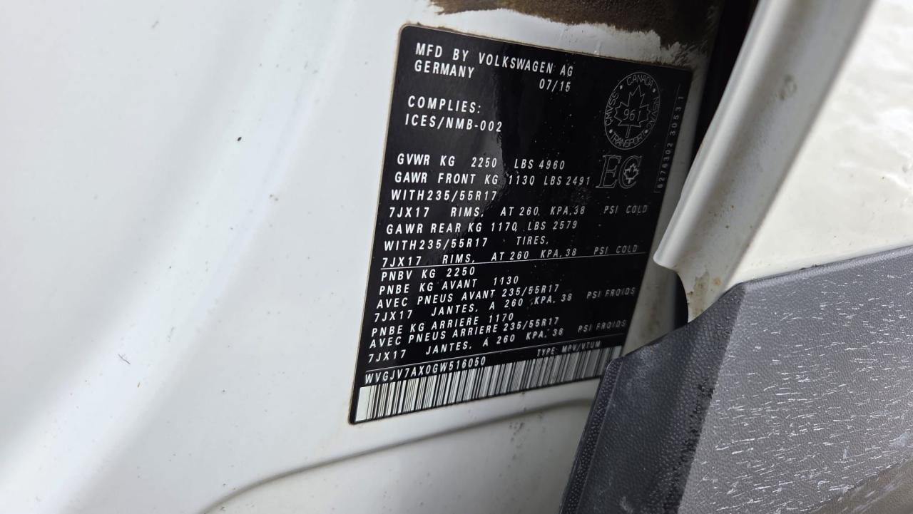 2016 Volkswagen Tiguan COMFORTLINE, WELL MAINTAINED, 4 CYLINDER, CERT Photo