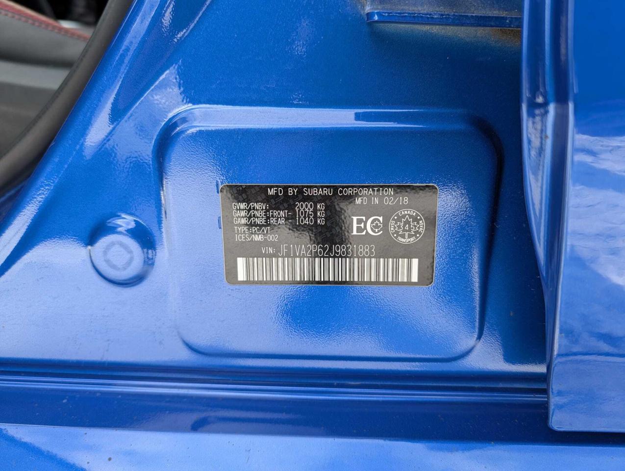 2018 Subaru WRX STI Sport Manual Photo